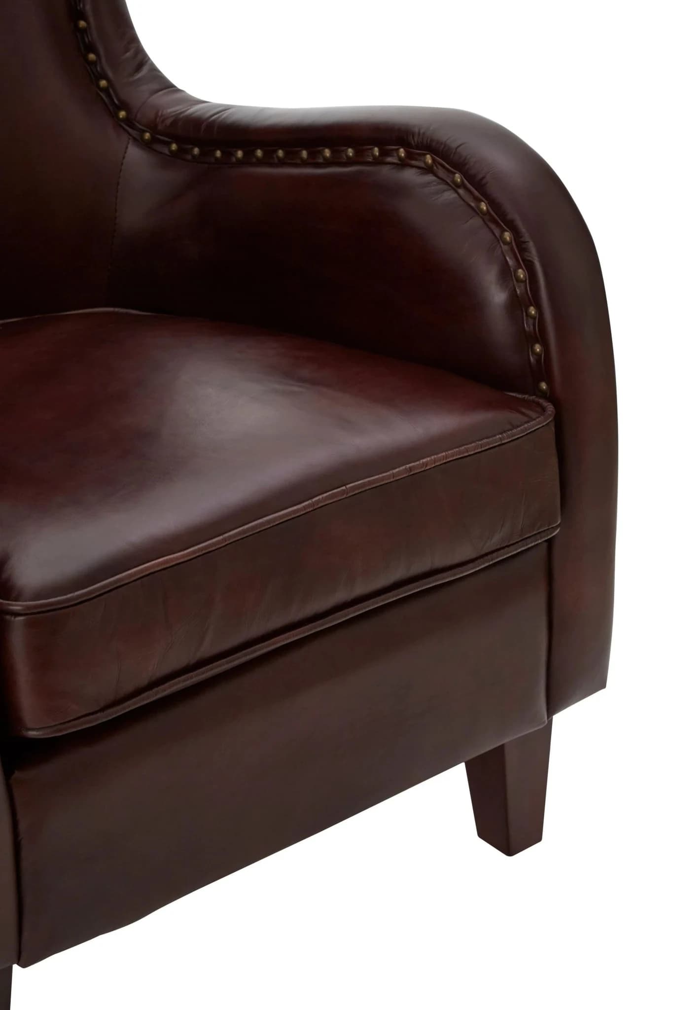 Victor Brown Leather Lounge Chair - Seating, photo 6 of 8