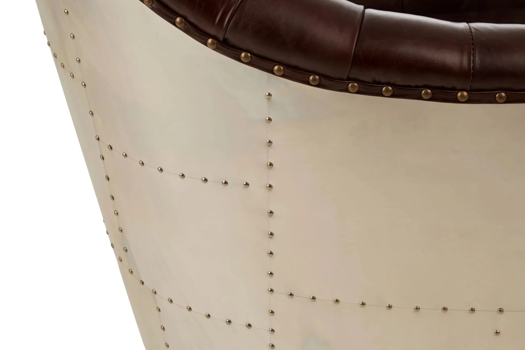 Victor Brown Leather Tub Chair - Seating, photo 8 of 8