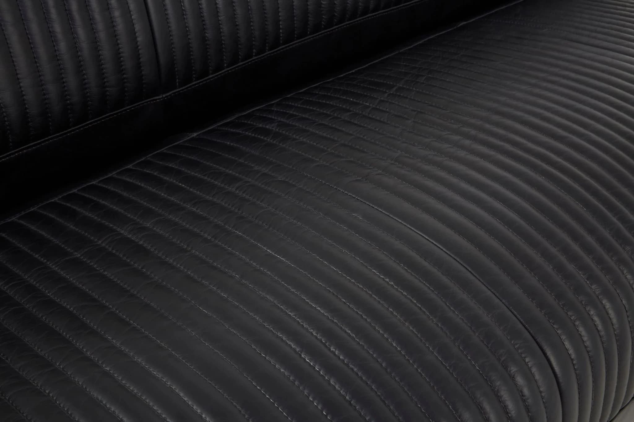 Victor 3 Seat Black Leather Sofa - Seating, photo 4 of 4