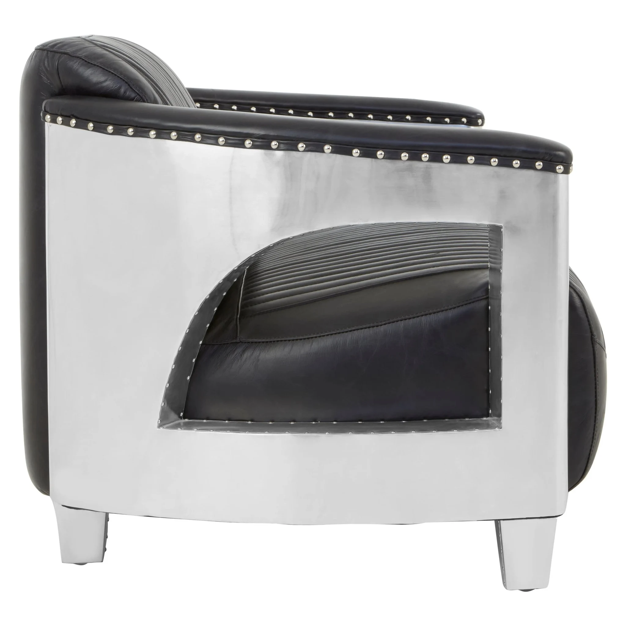 Victor 2 Seat Black Leather Sofa - Seating, photo 3 of 6