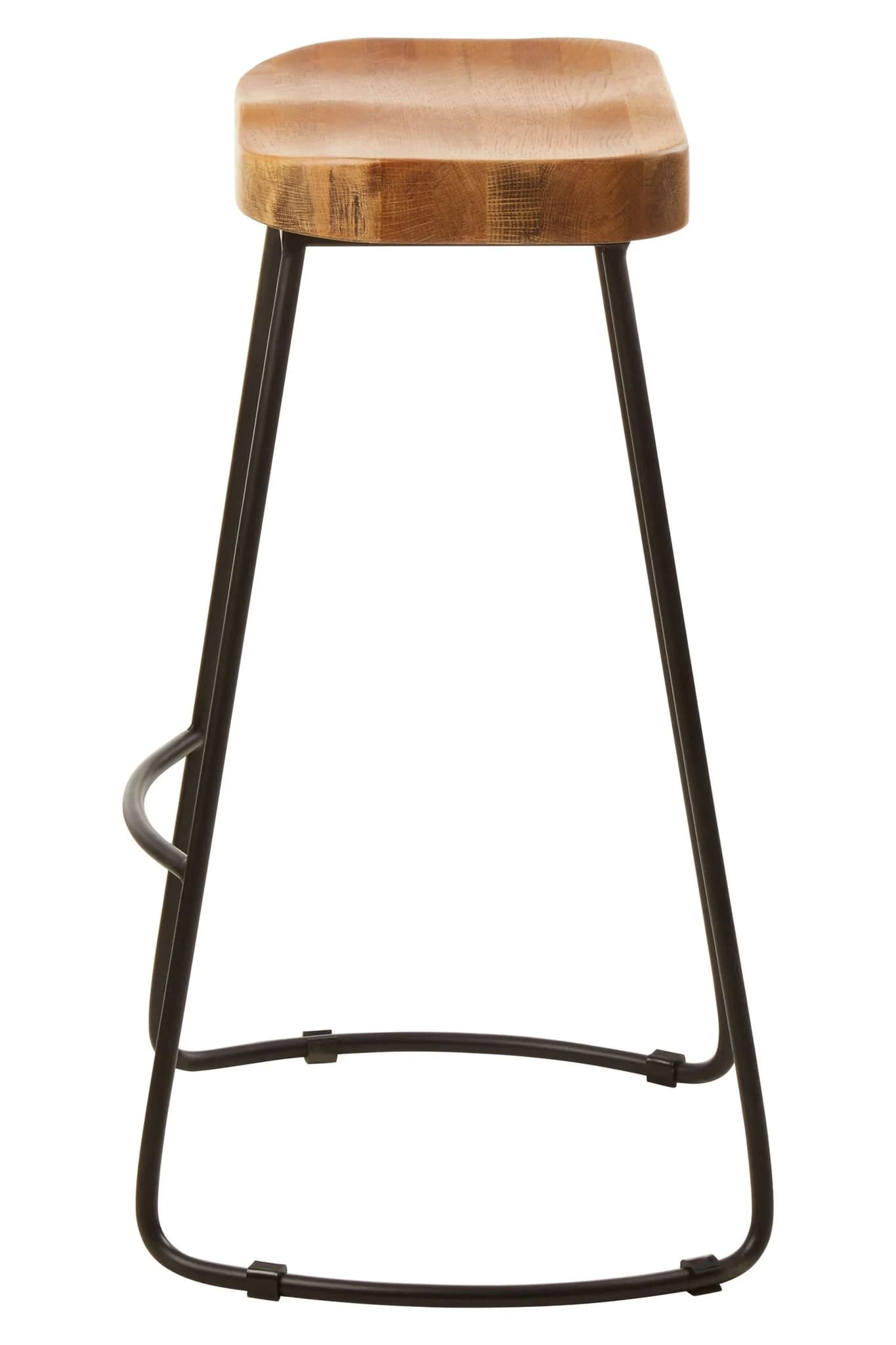 Lyon Oak Wood Saddle Seat Bar Stool - Seating, photo 3 of 5