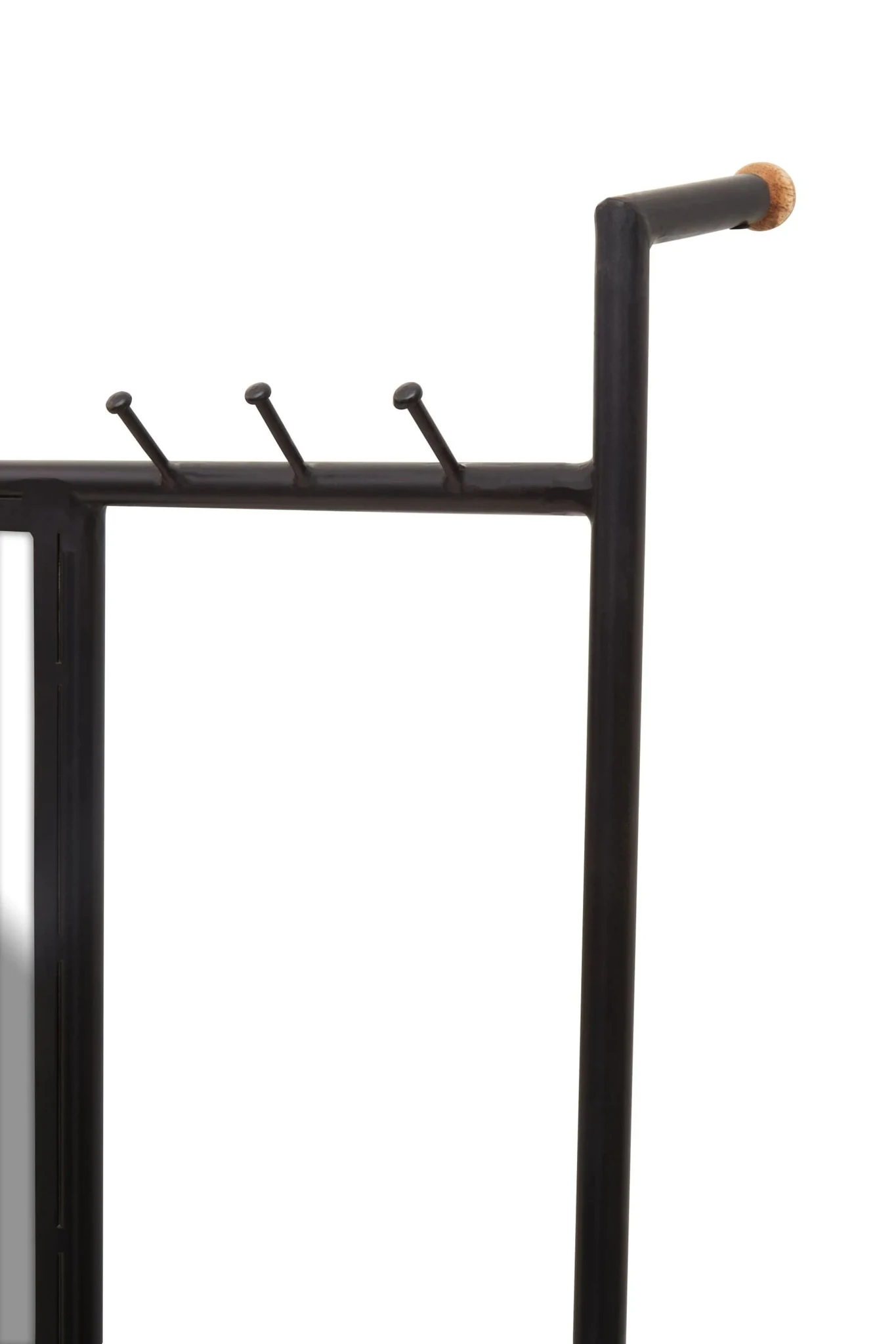 Nirav Black Floor Mirror with Coat Rack - Bookcases & shelving, photo 5 of 8