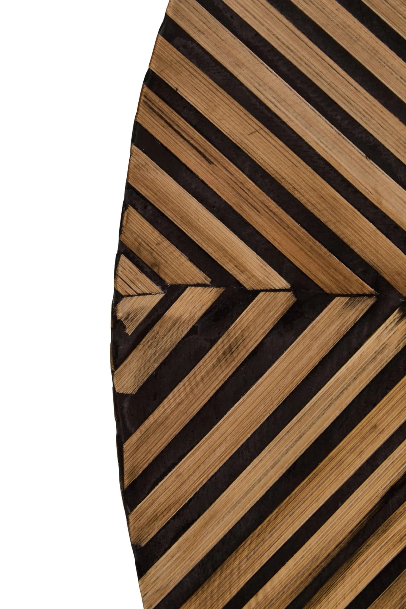 Bambusa Black Bamboo Inlay Round Wall Mirror - Decorative, photo 3 of 6