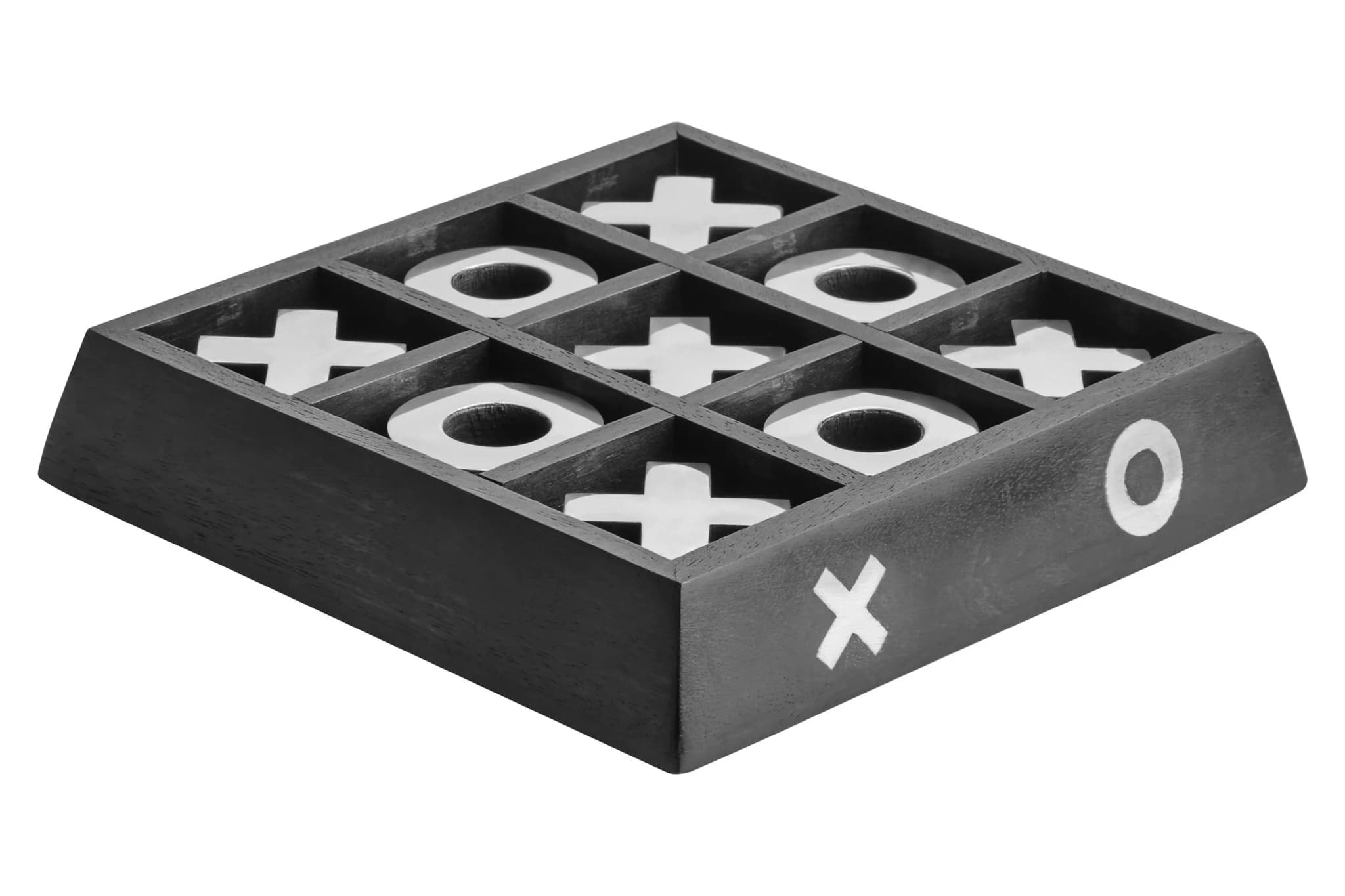 Churchill Games Black Acacia Wood Noughts and Crosses - Decorative, photo 4 of 7