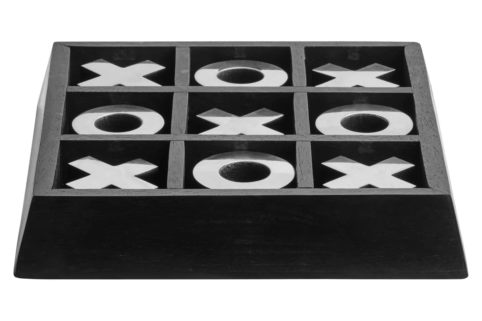 Churchill Games Black Acacia Wood Noughts and Crosses - Decorative, photo 3 of 7