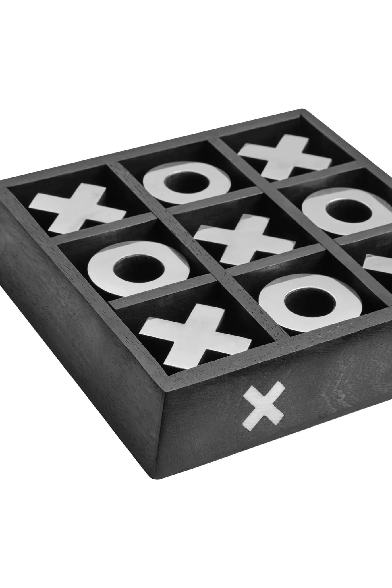 Churchill Games Black Acacia Wood Noughts and Crosses - Decorative, photo 7 of 7