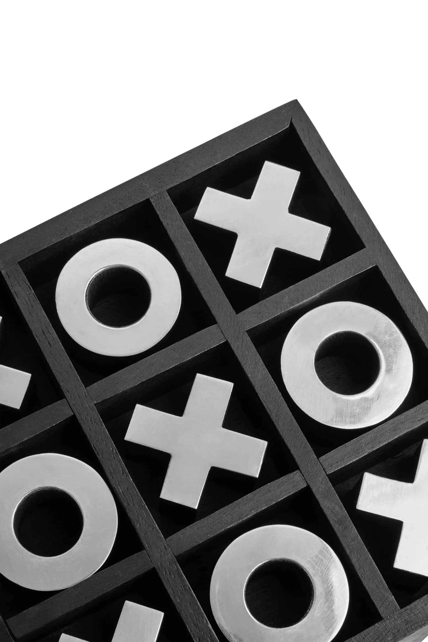 Churchill Games Black Acacia Wood Noughts and Crosses - Decorative, photo 6 of 7