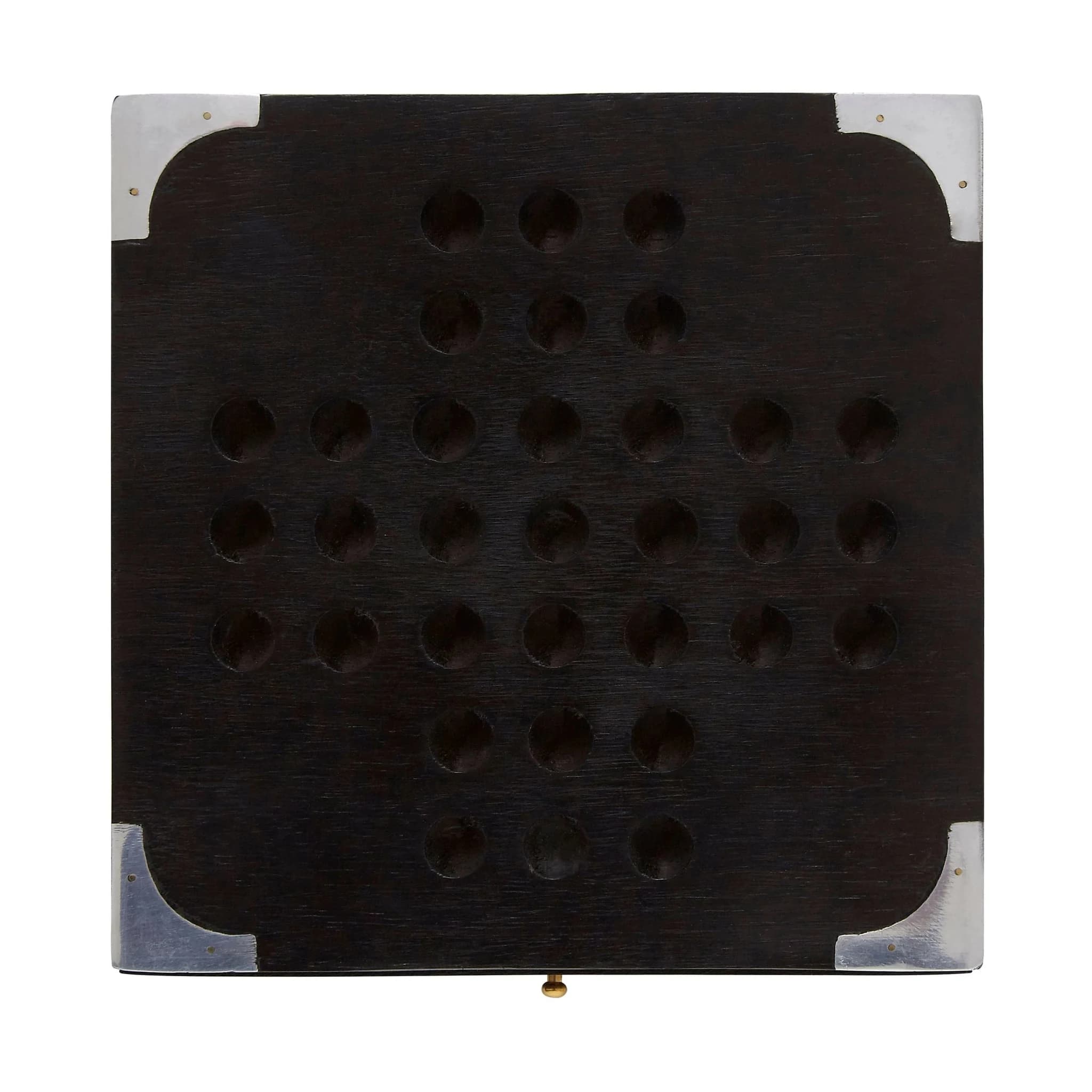 Churchill Games Black Sheesham Wood Solitaire Games Box - Decorative, photo 2 of 2