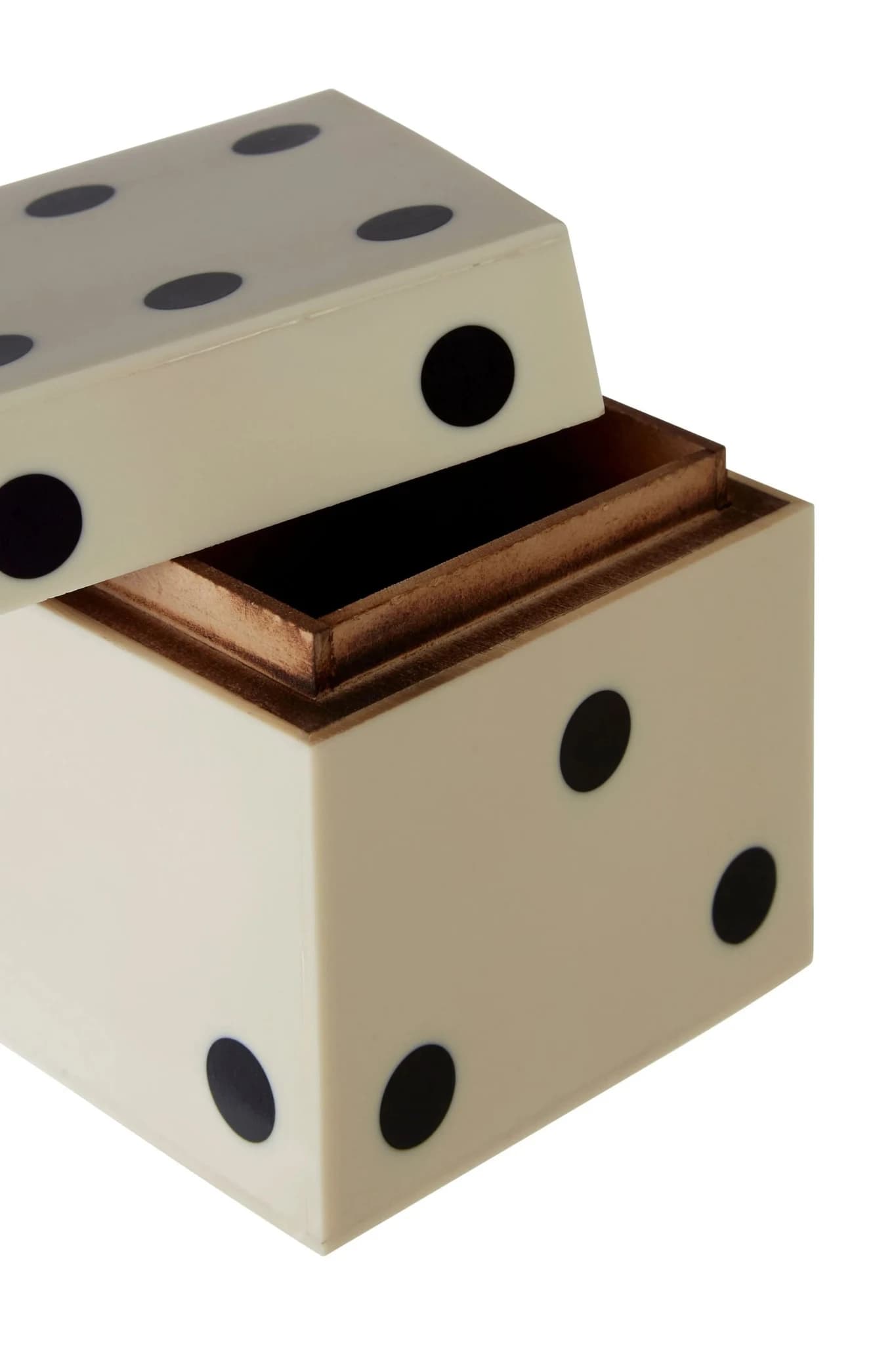 Churchill Games White and Black Dice Box with 5 Dice - Decorative, photo 3 of 3