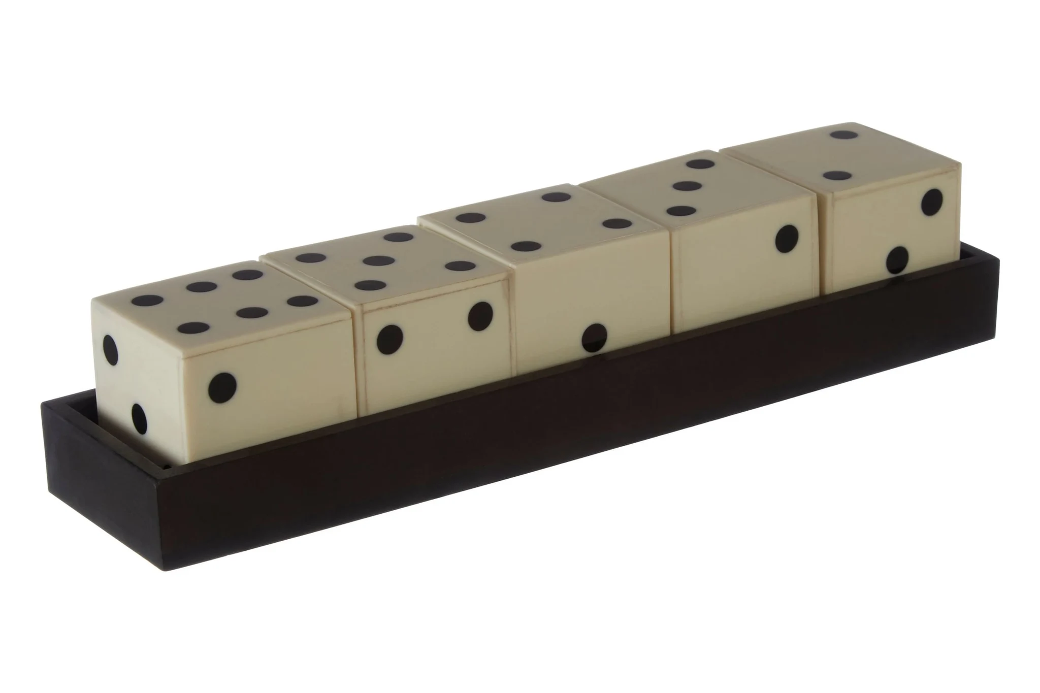 Churchill Games White and Black 5 Dice Set - Decorative, photo 2 of 3