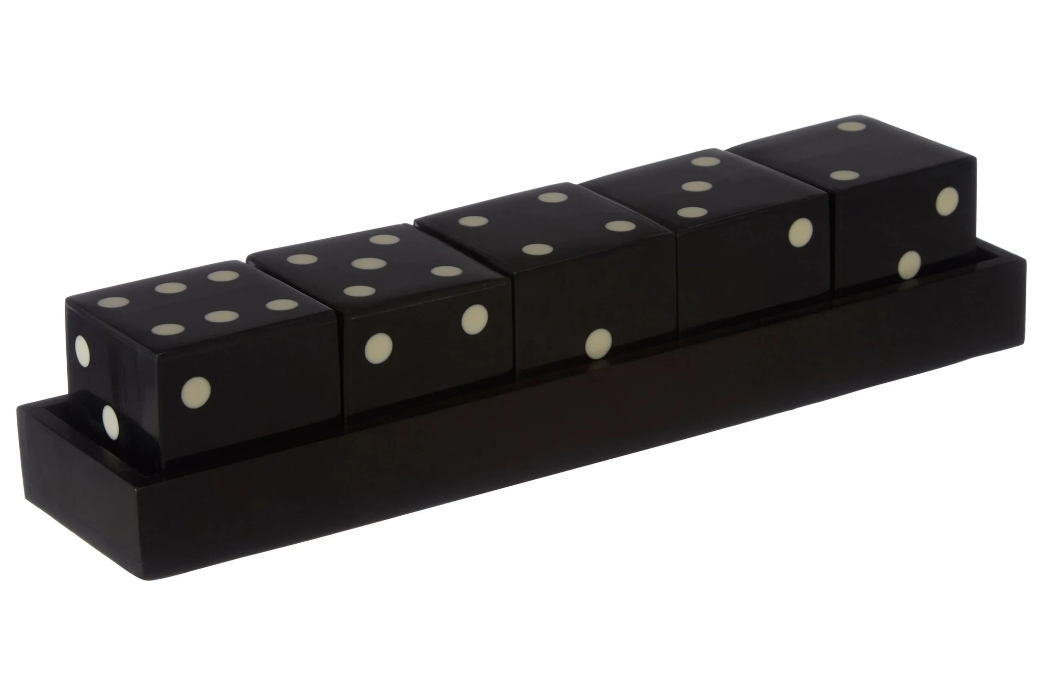 Churchill Games Black and White 5 Dice Set - Decorative, photo 2 of 3