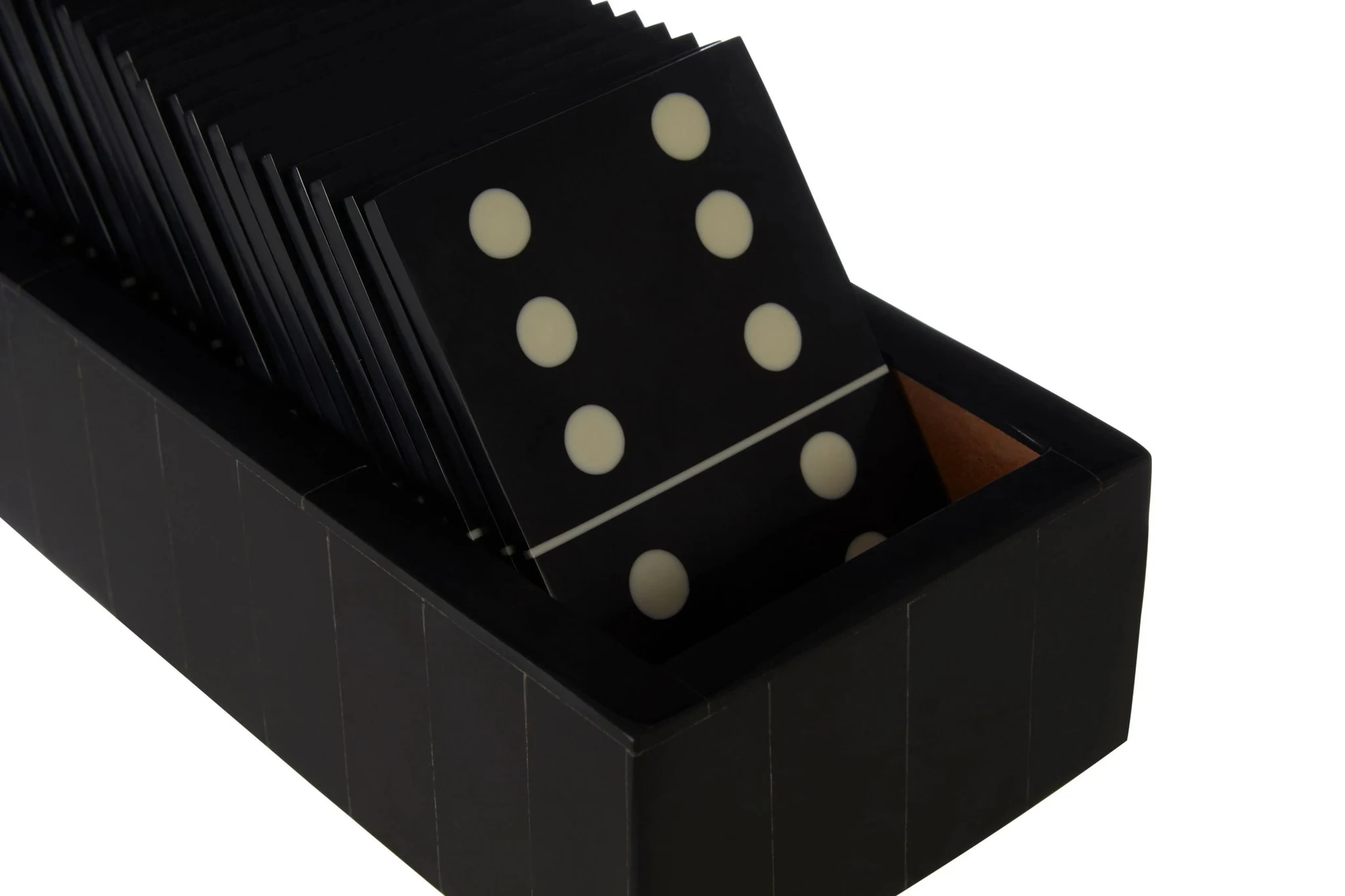 Churchill Games Black Domino Set with Black Dominoes - Decorative, photo 2 of 2
