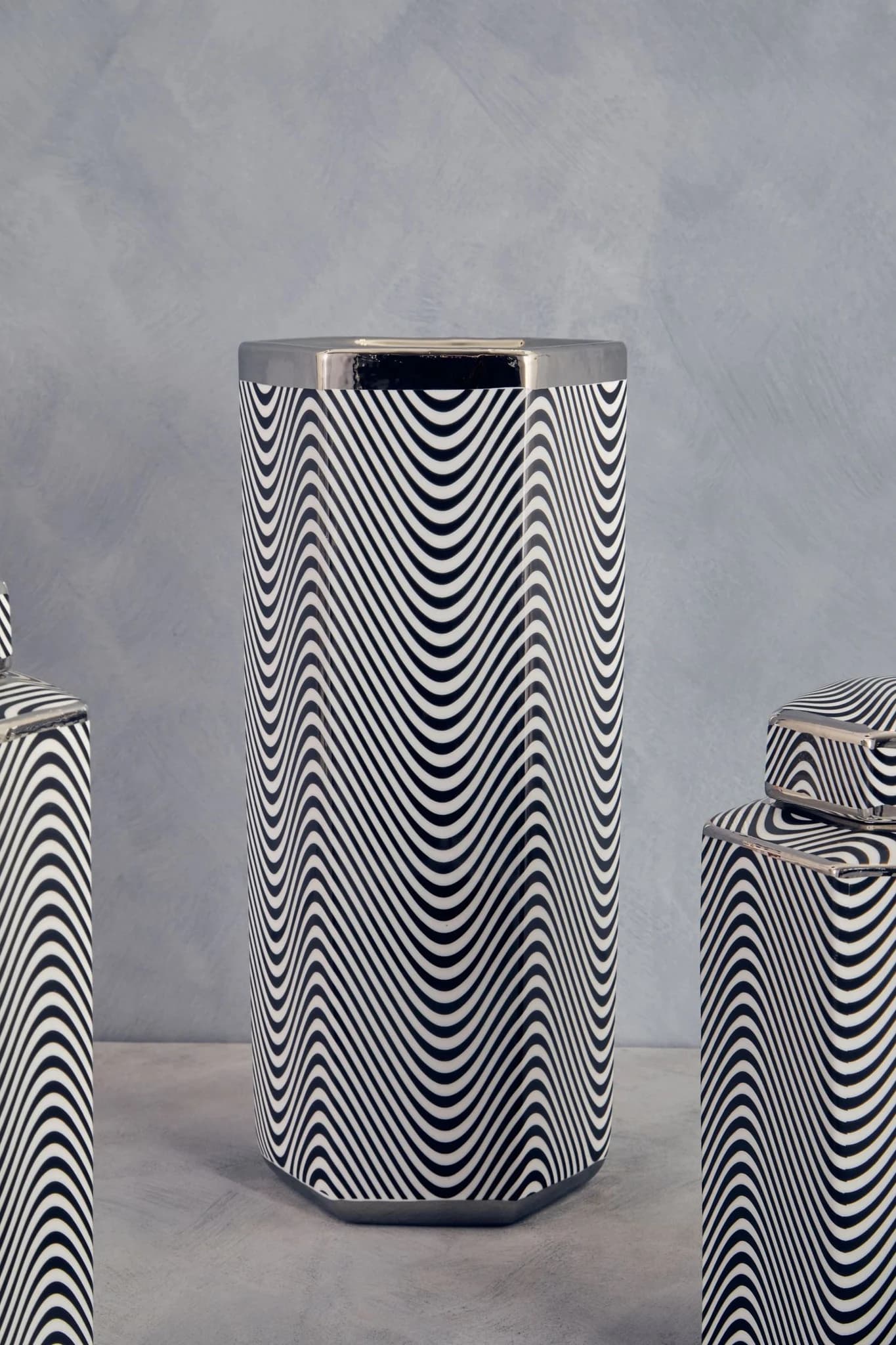 Celeste Black and White Hexagon Umbrella Stand - Bookcases & shelving, photo 2 of 8