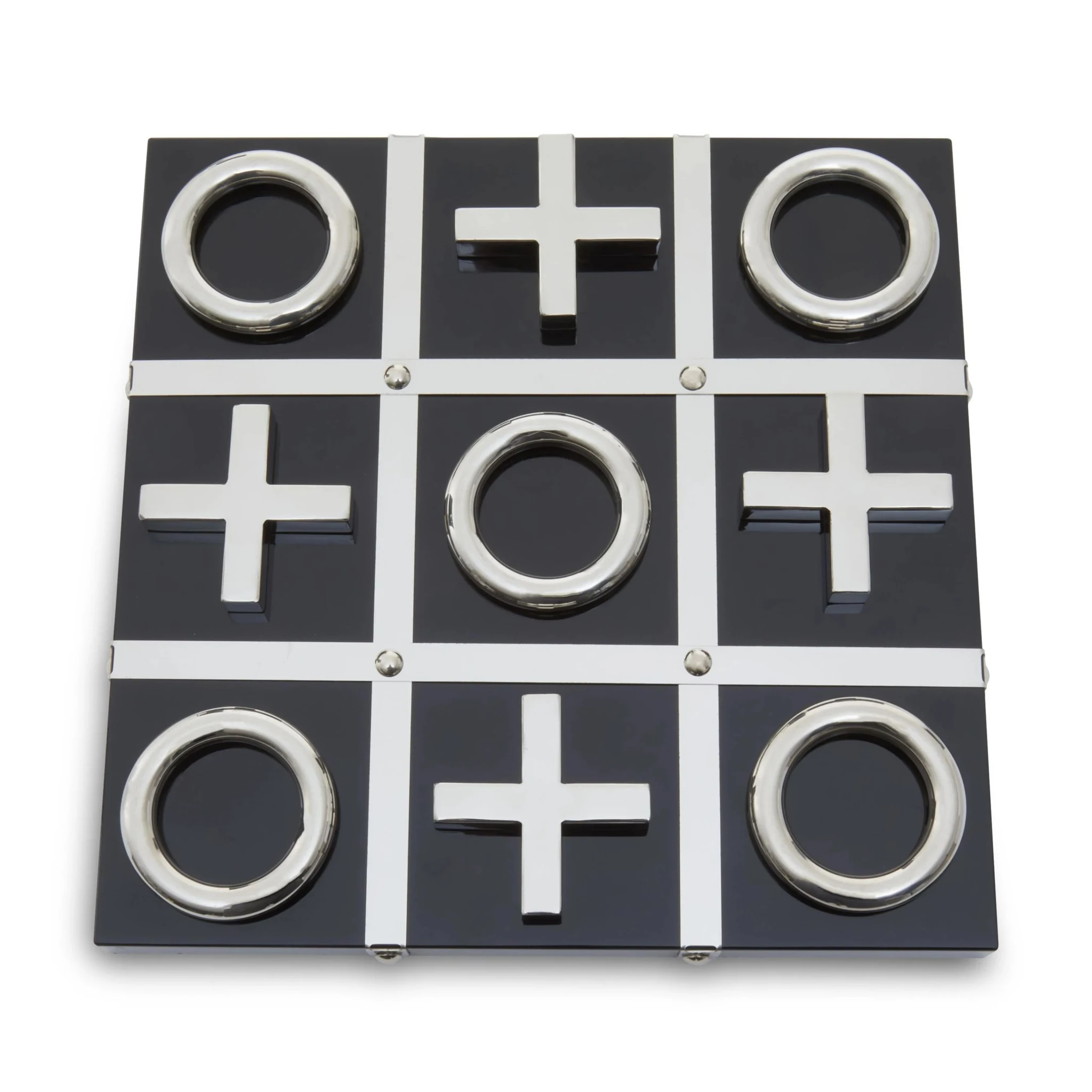 Flos Black And Silver Tic Tac Toe Game - Decorative, photo 7 of 8