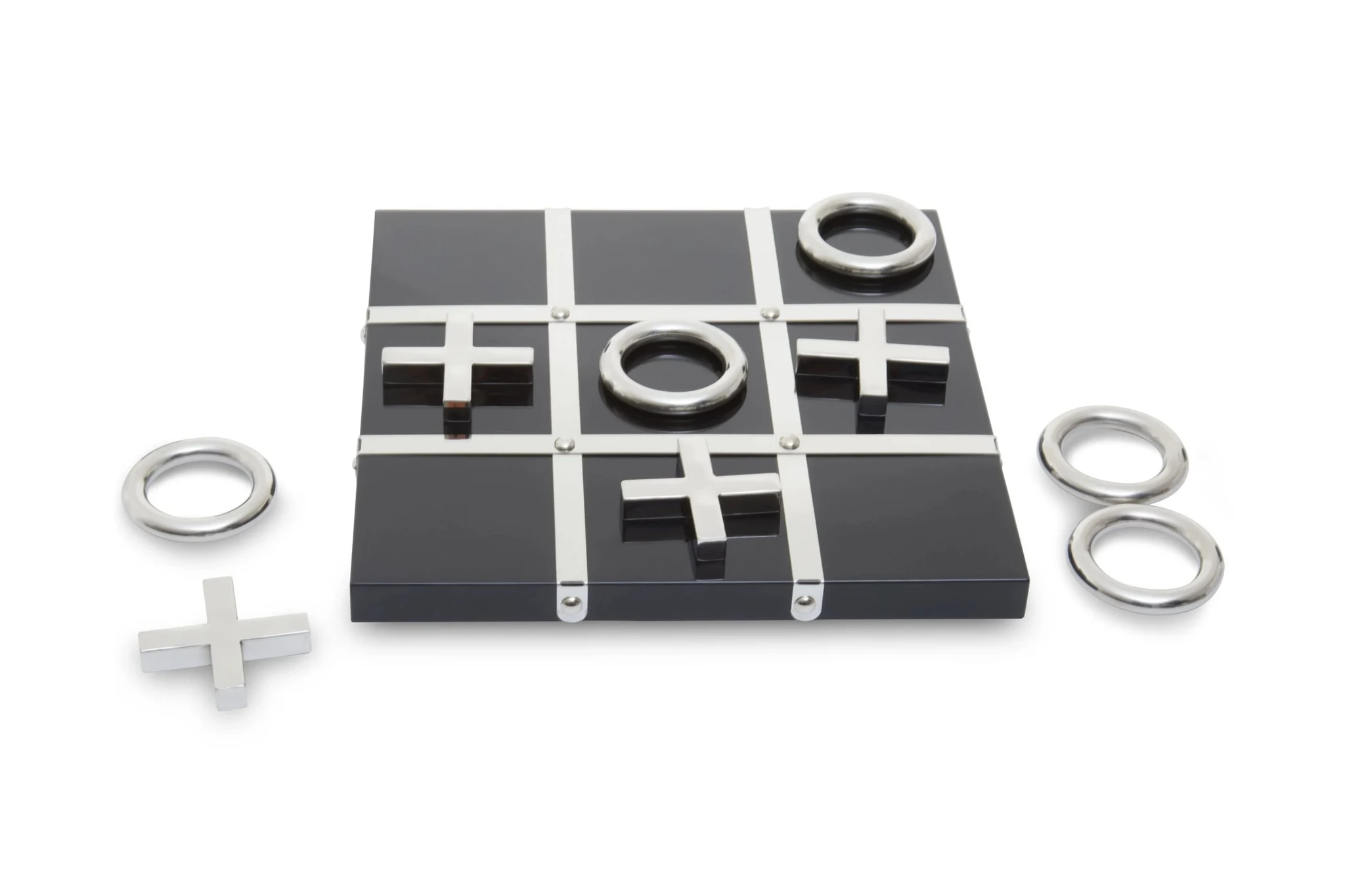 Flos Black And Silver Tic Tac Toe Game - Decorative, photo 6 of 8