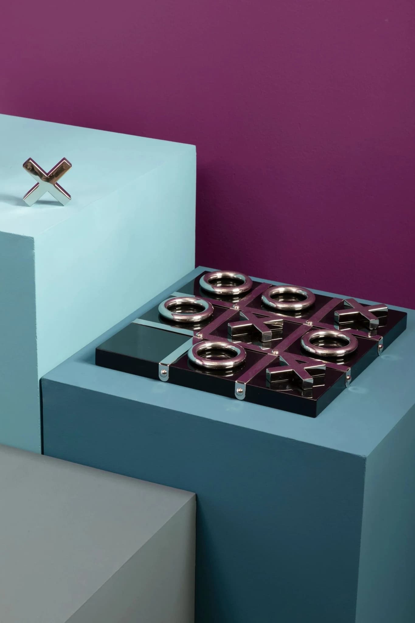 Flos Black And Silver Tic Tac Toe Game - Decorative, photo 5 of 8