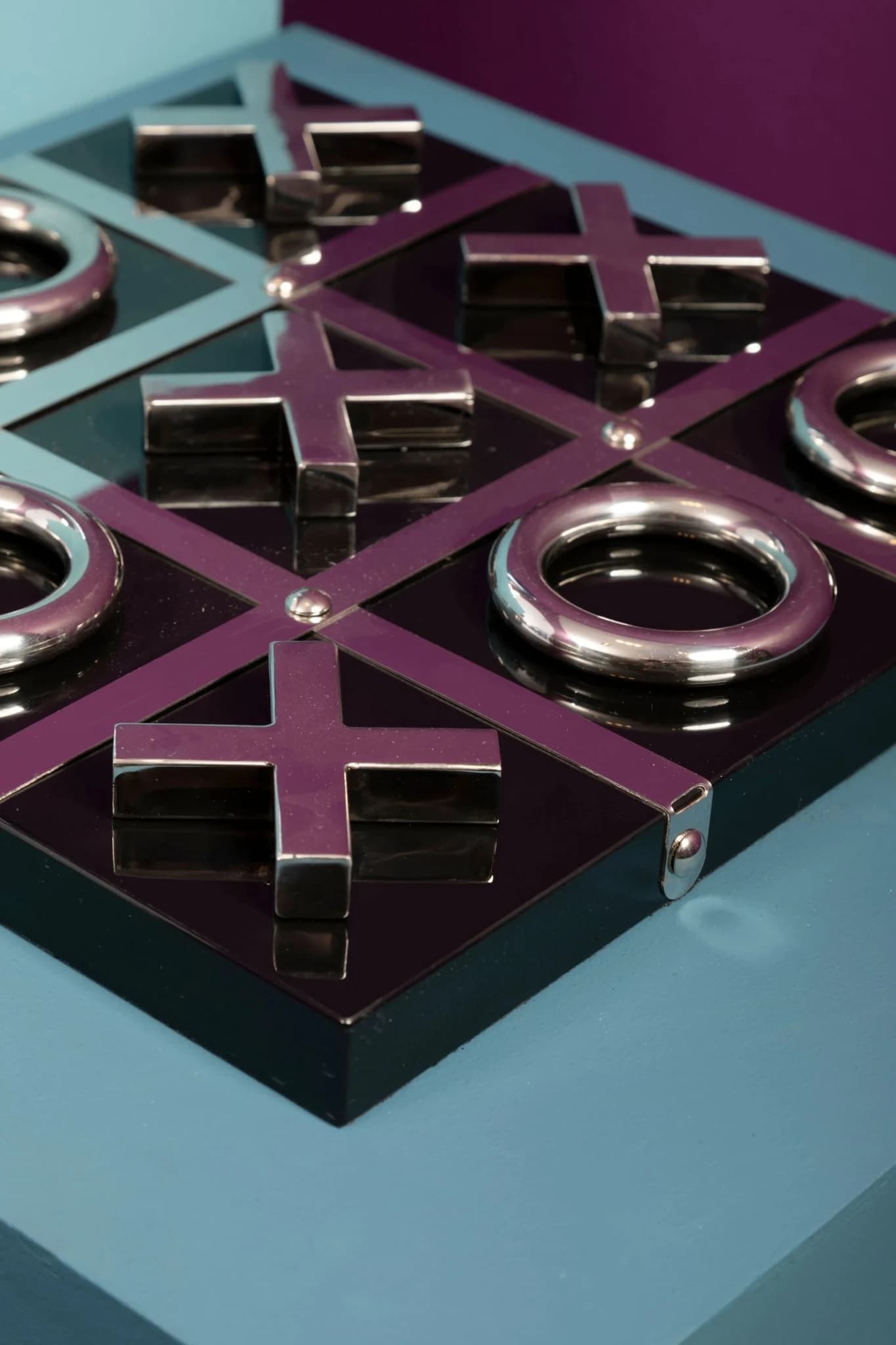 Flos Black And Silver Tic Tac Toe Game - Decorative, photo 3 of 8