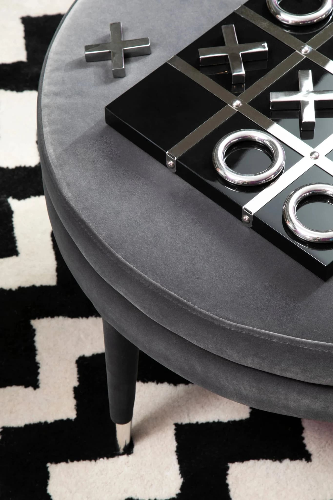 Flos Black And Silver Tic Tac Toe Game - Decorative, photo 2 of 8