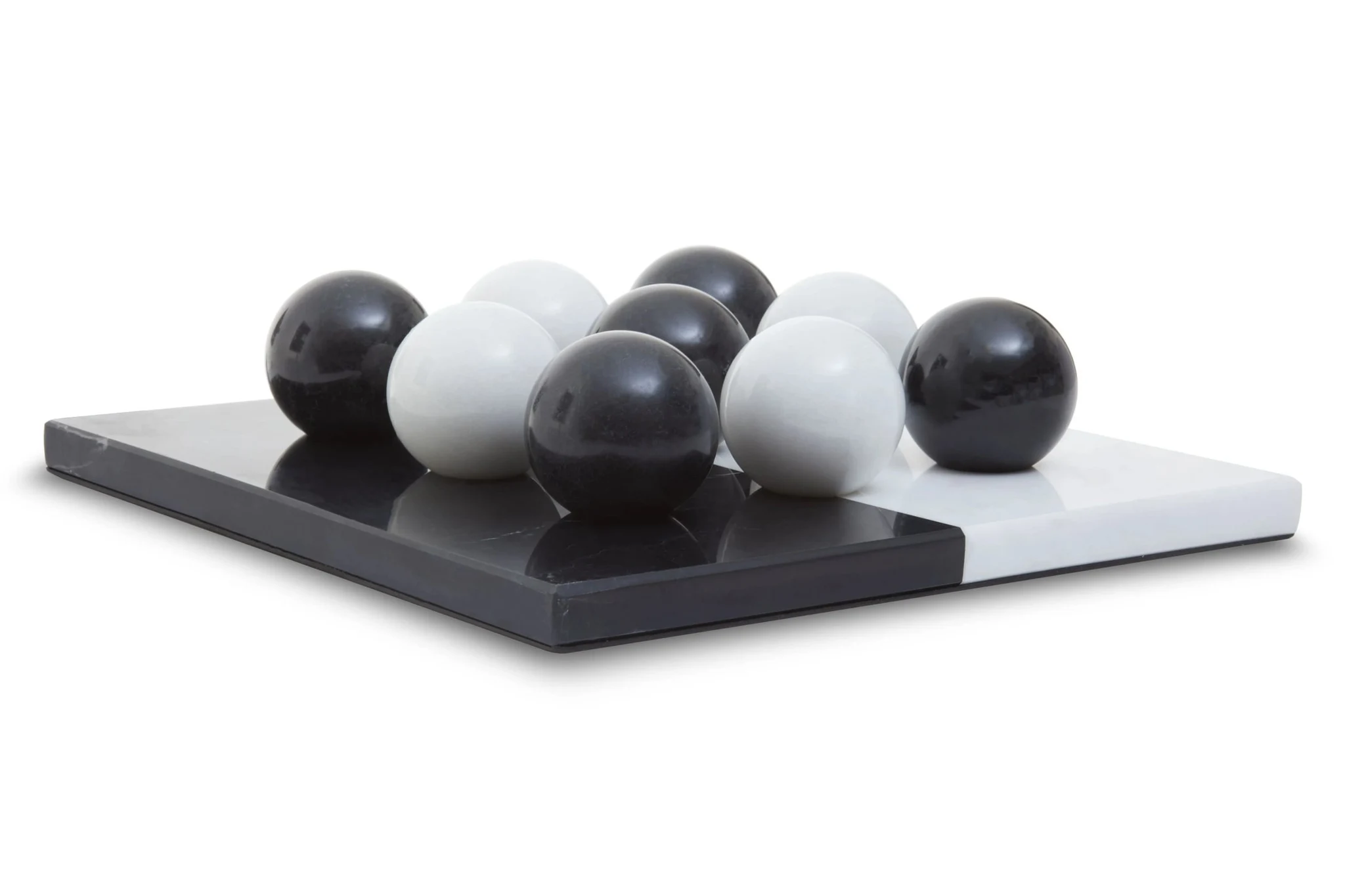 Flos Black And White Tic Tac Toe Marble Game - Decorative, photo 8 of 8