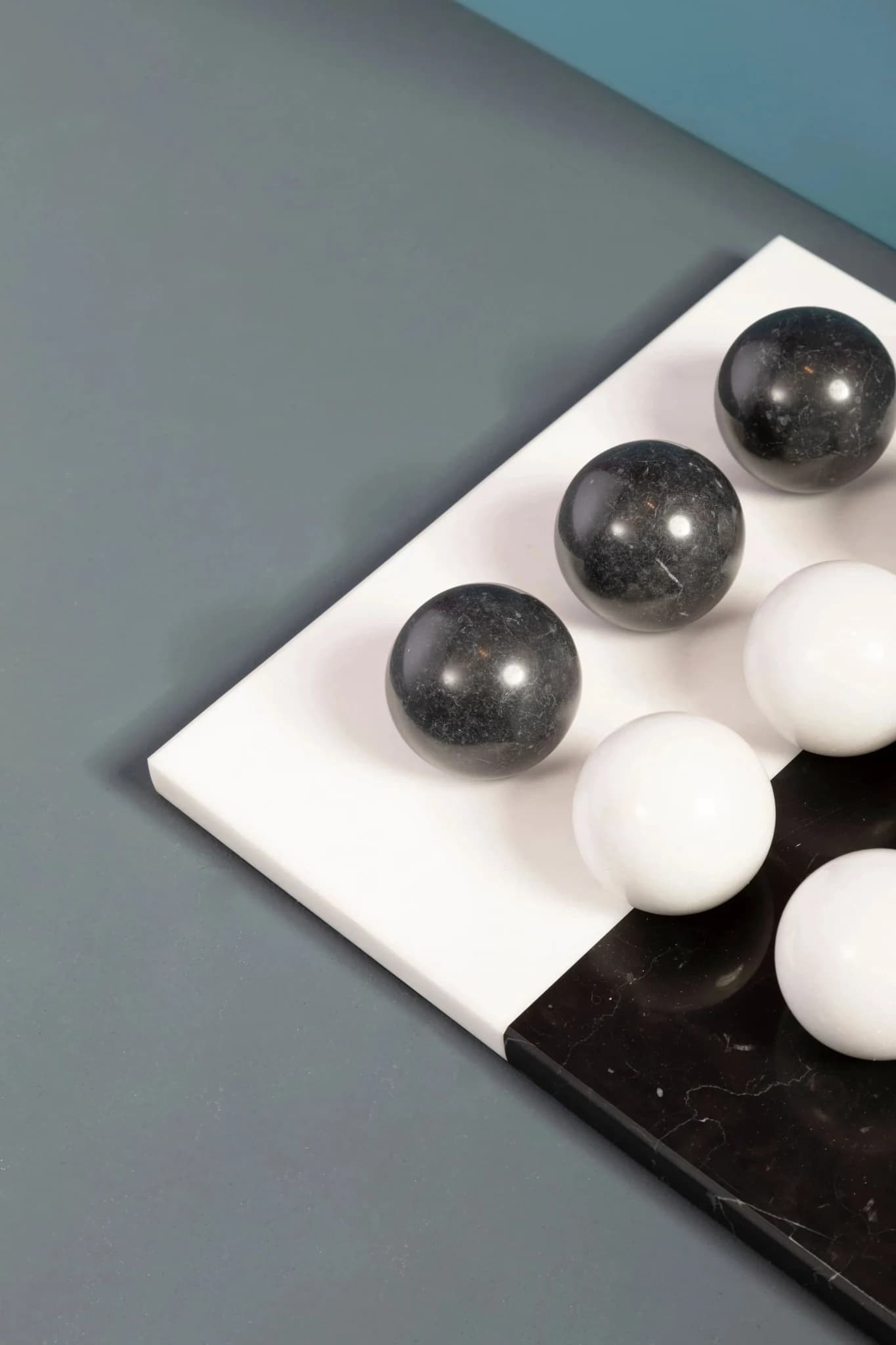 Flos Black And White Tic Tac Toe Marble Game - Decorative, photo 4 of 8