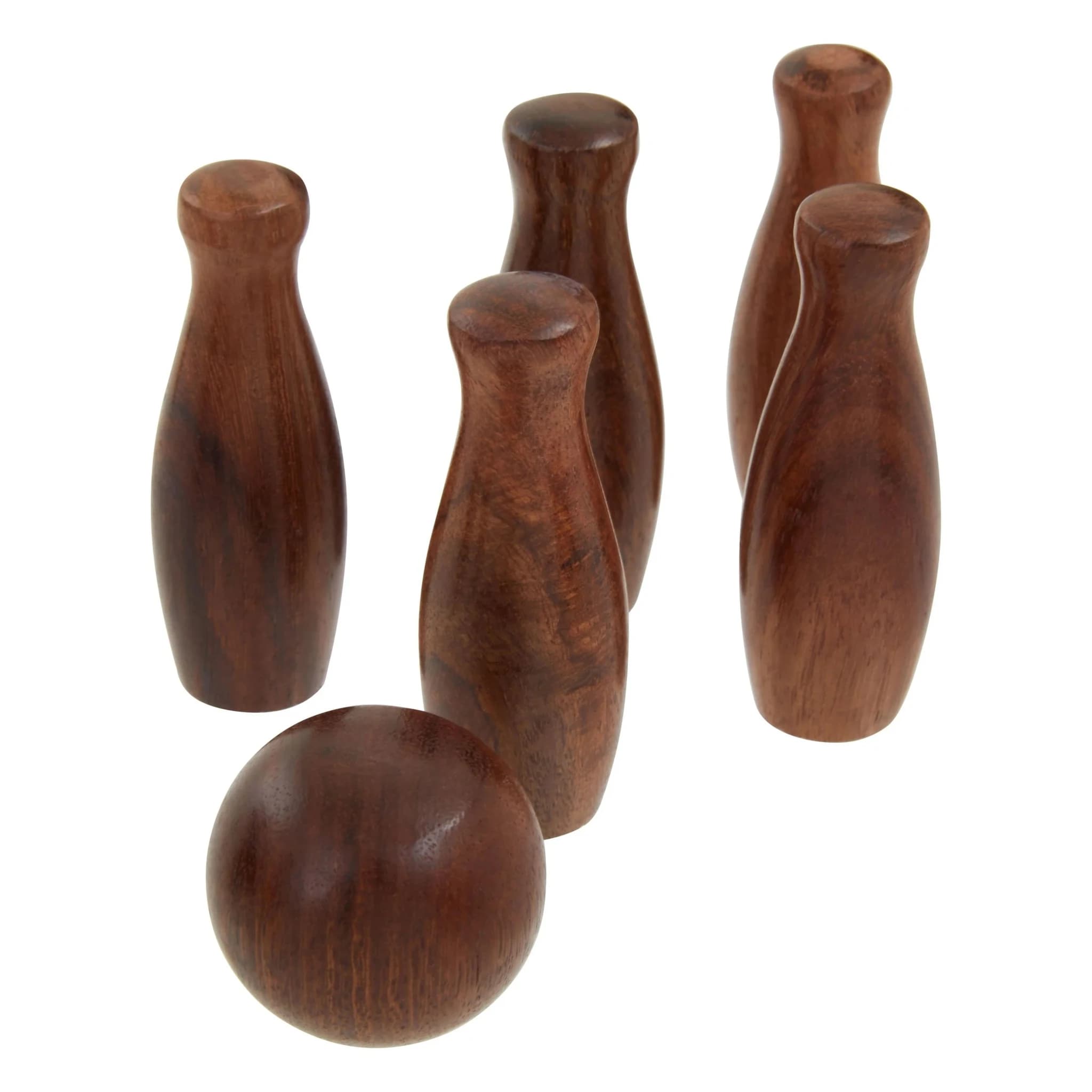 Churchill Games Sheesham Wood Skittles Set - Decorative, photo 7 of 8