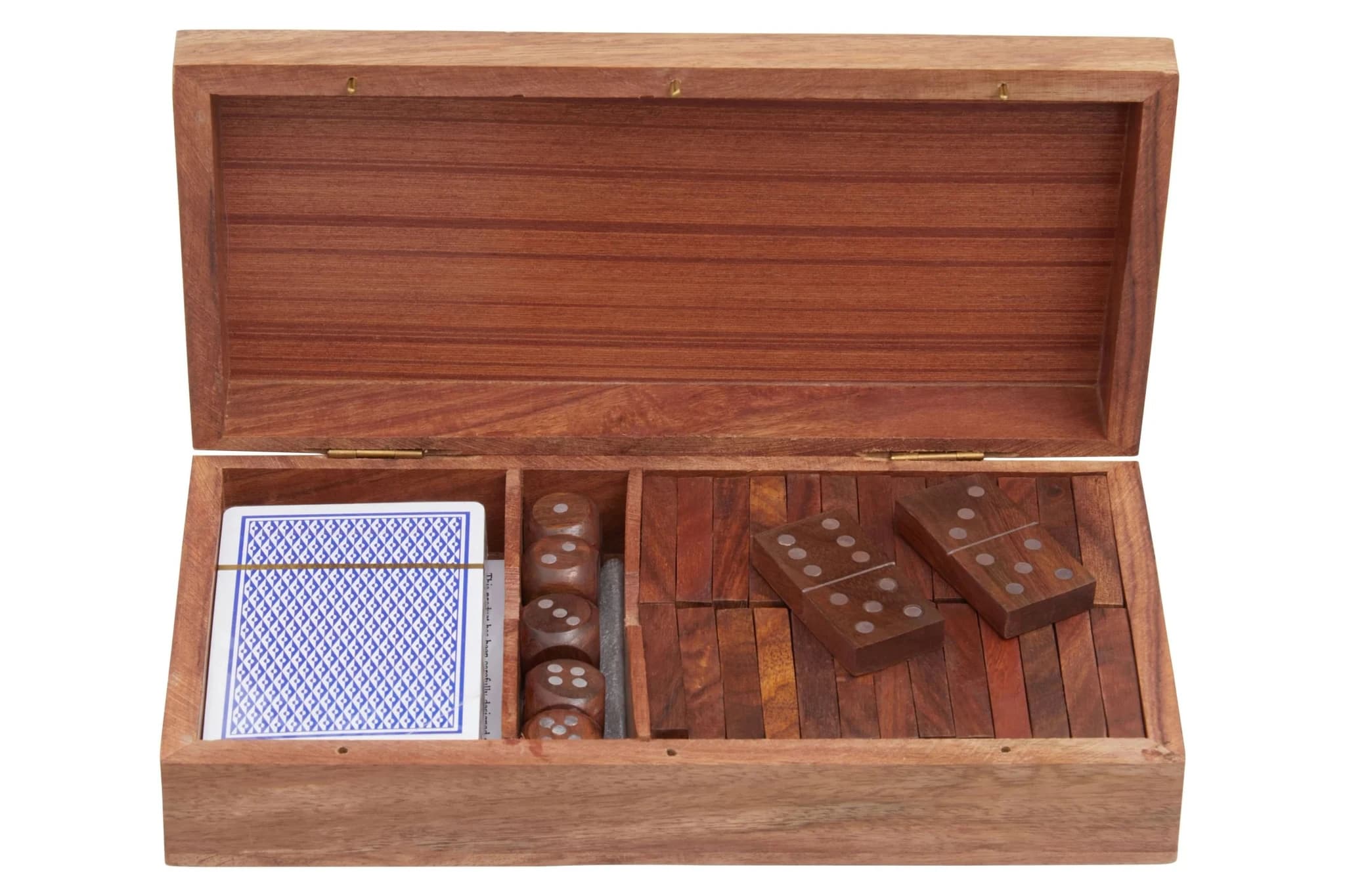 Churchill Games 3 In 1 Dominoes Dice and Playing Cards Set - Decorative, photo 2 of 6