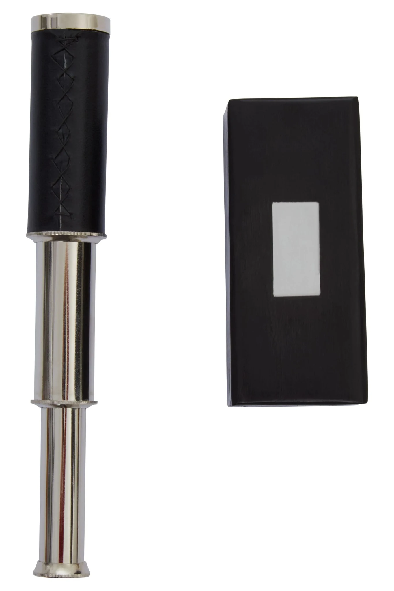Churchill Black Leather Effect Telescope with Box - Decorative, photo 8 of 8