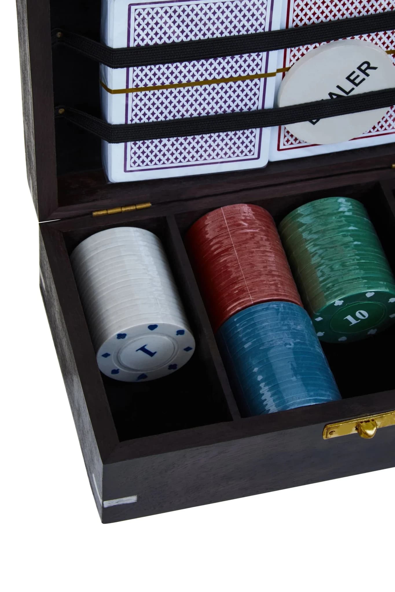 Churchill Games Black Sheesham Wood Poker Set - Decorative, photo 5 of 5