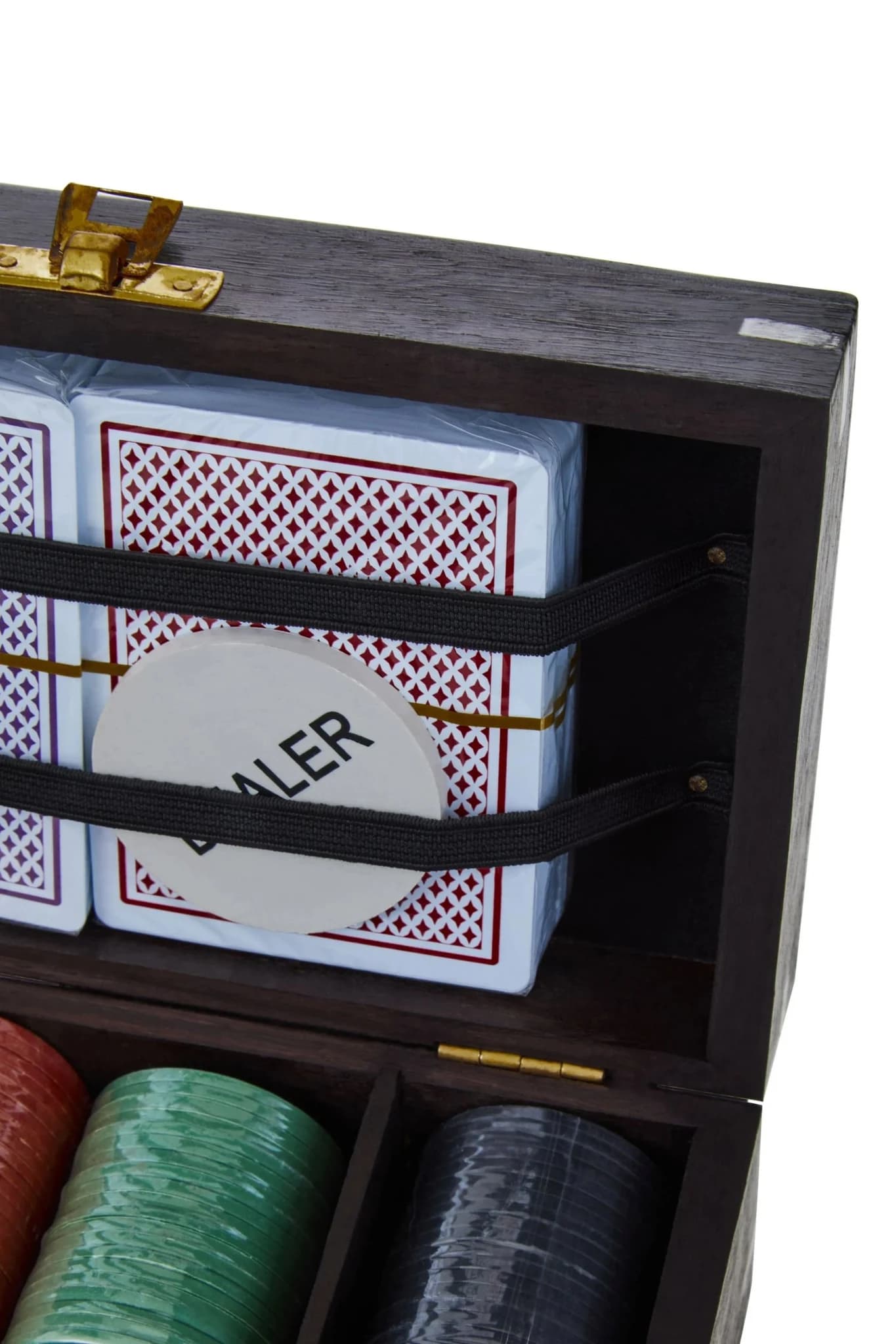 Churchill Games Black Sheesham Wood Poker Set - Decorative, photo 4 of 5