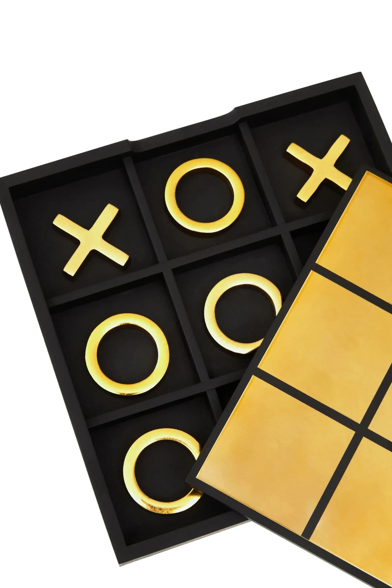 Churchill Games Black And Gold Aluminium Noughts and Crosses - Decorative, photo 4 of 5