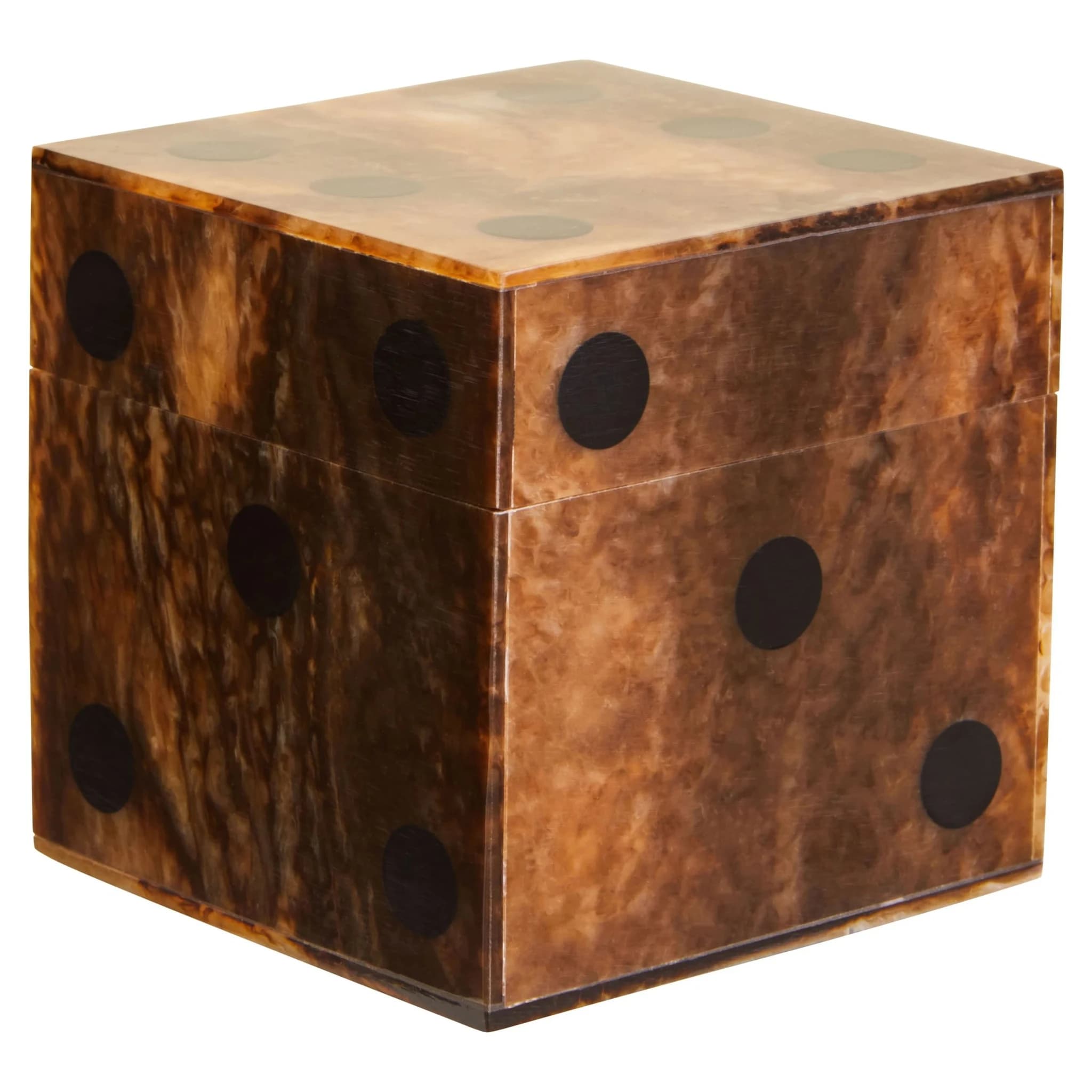 Churchill Games Brown and Black Finish Dice Box With Five Dice - Decorative, photo 8 of 8