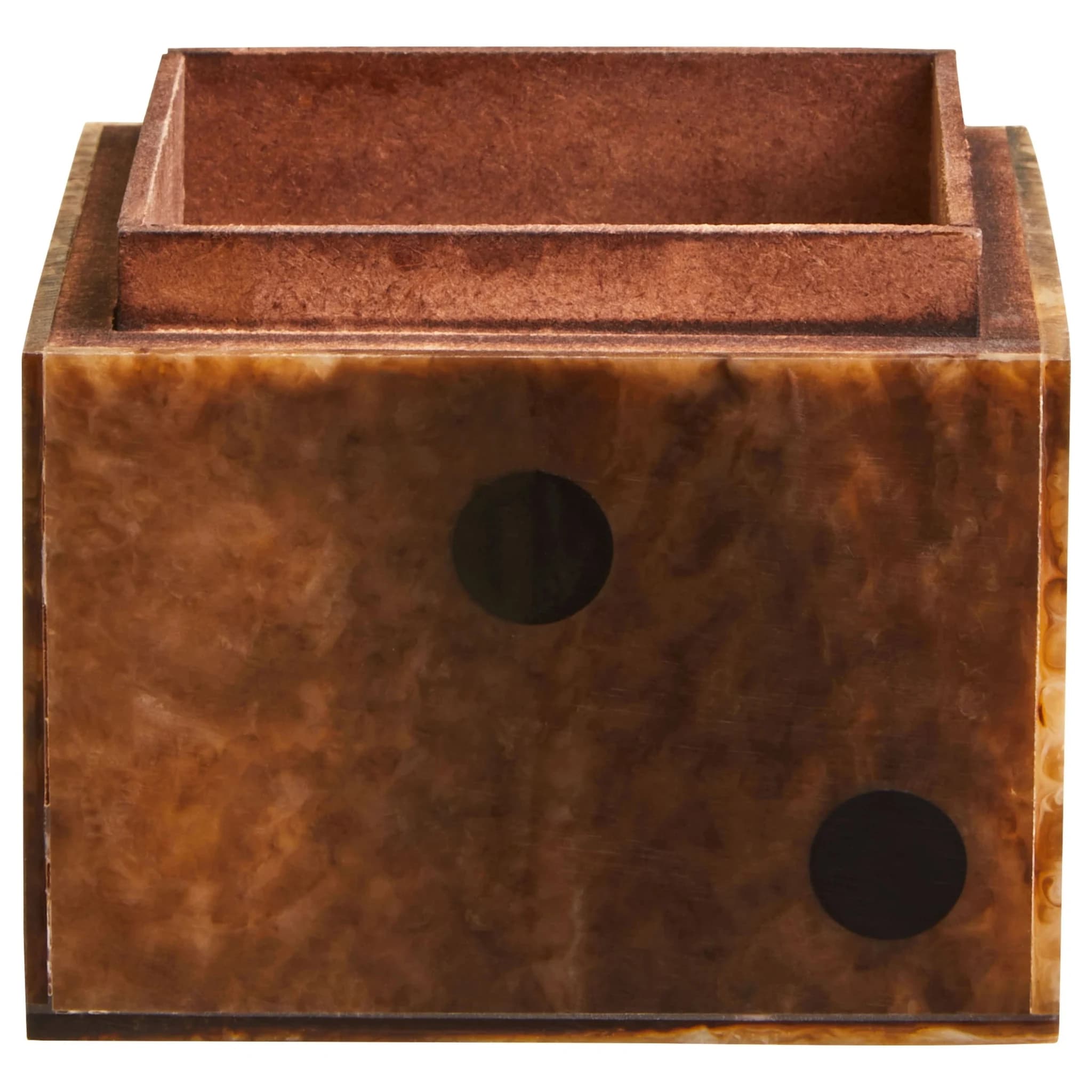 Churchill Games Brown and Black Finish Dice Box With Five Dice - Decorative, photo 7 of 8
