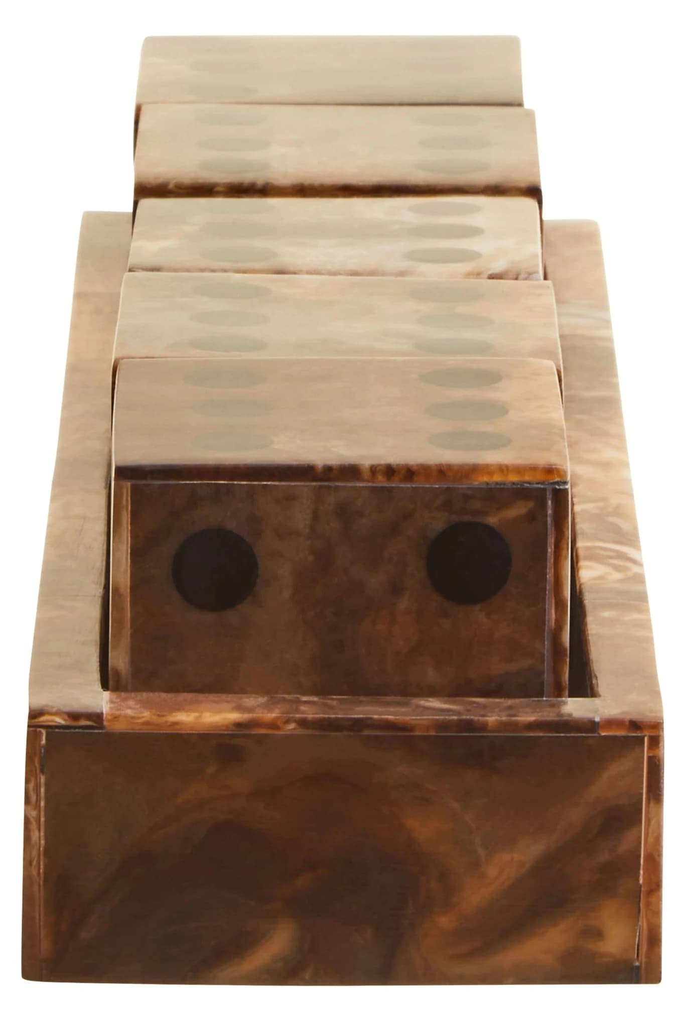 Churchill Games Brown and Black Finish Five Dice Set - Decorative, photo 7 of 8