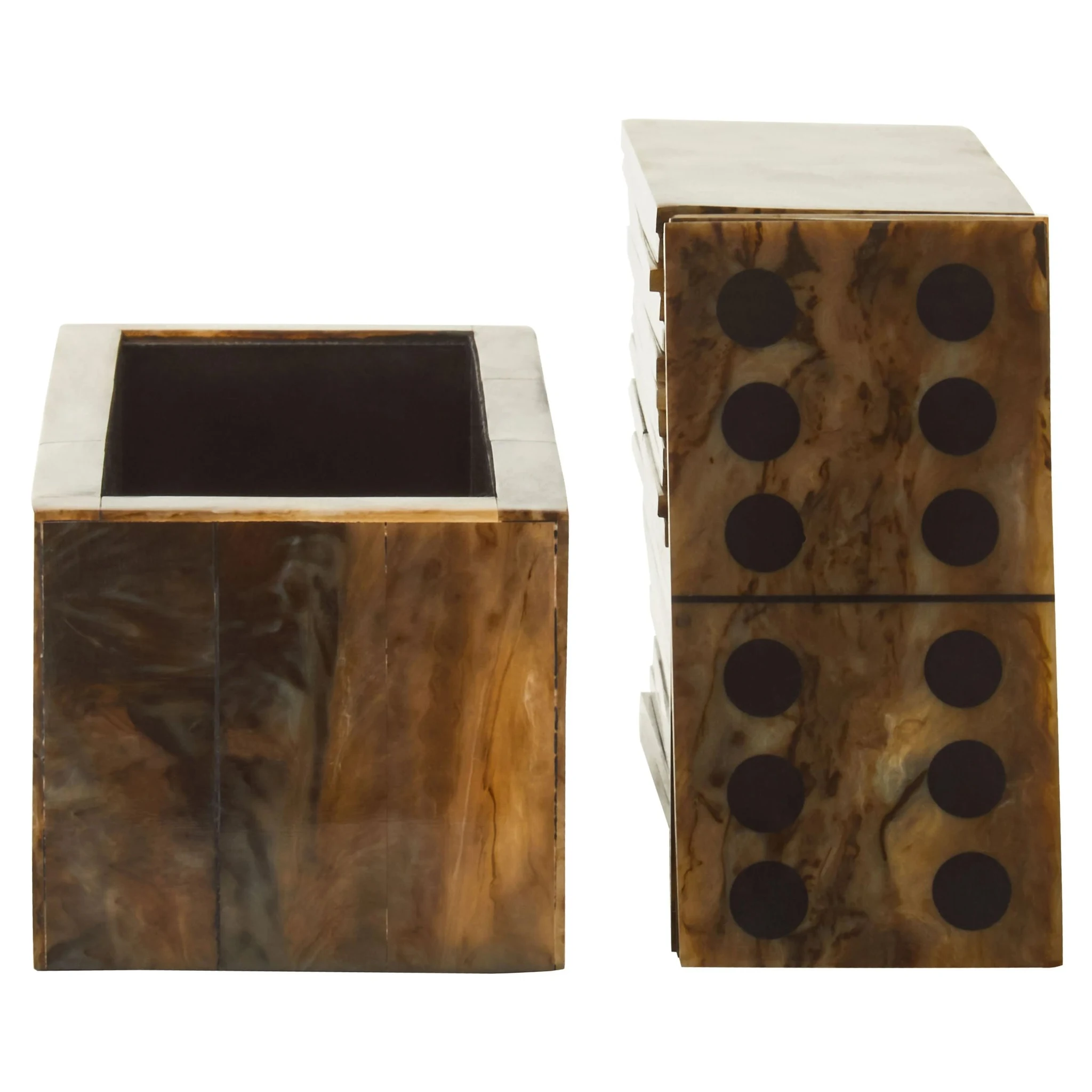 Churchill Games Brown and Black Finish Domino Set - Decorative, photo 4 of 8