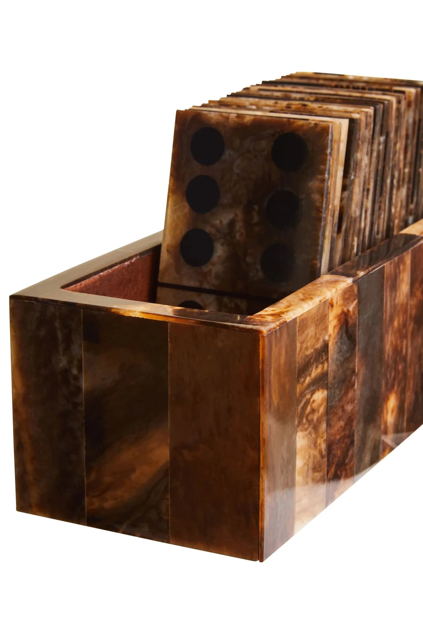 Churchill Games Brown and Black Finish Domino Set - Decorative, photo 8 of 8