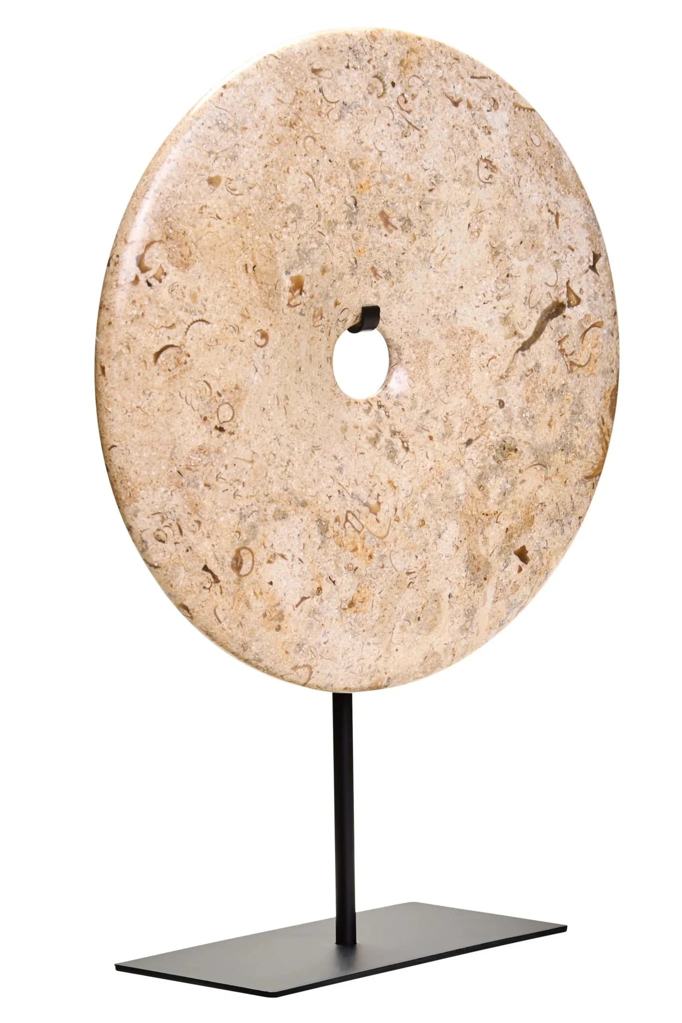 Zoro Small Natural Speckled Marble Round Dia 20cm Disc Sculpture - Decorative, photo 4 of 4