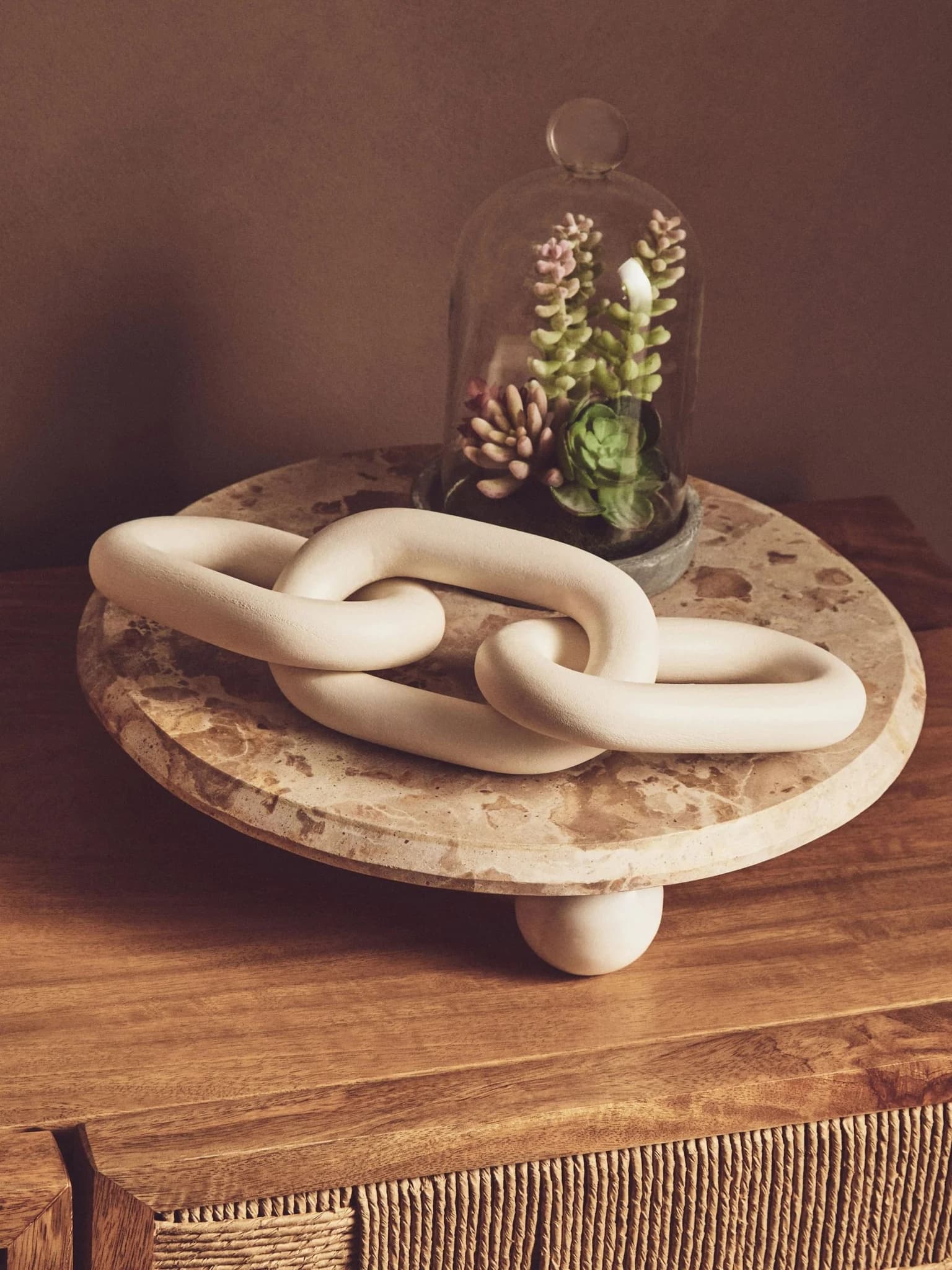 Cato White Wood 3 Link Chain Decor - Decorative, photo 4 of 7