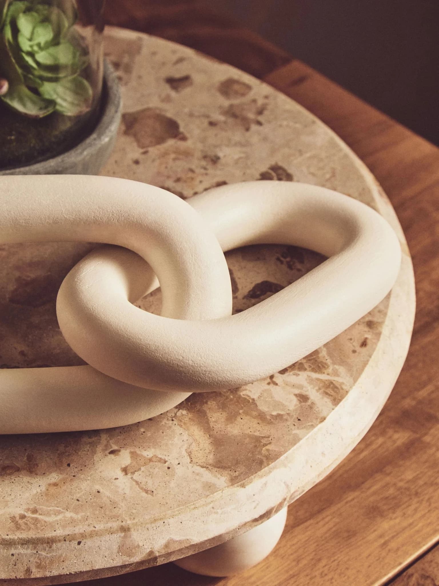 Cato White Wood 3 Link Chain Decor - Decorative, photo 2 of 7