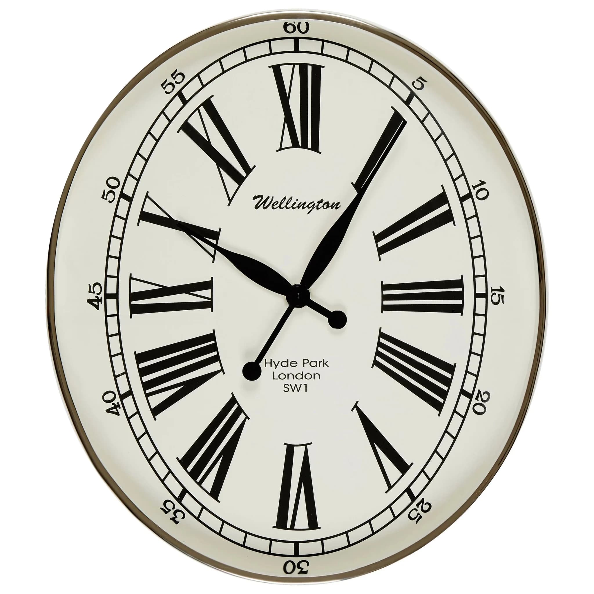 Hampstead White and Black Wall Clock - Decorative, photo 2 of 2