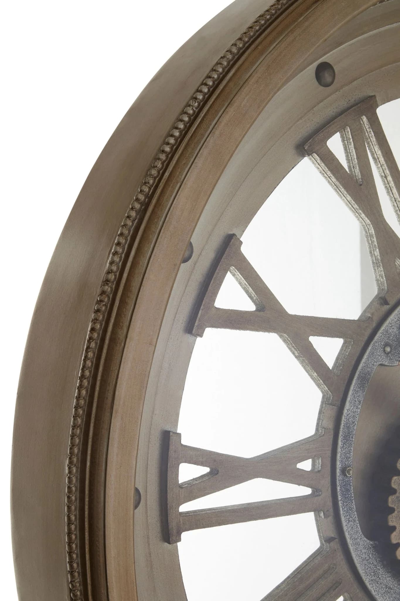 Cassop 82cm Dia Antique Gold Round Wall Clock - Decorative, photo 3 of 3