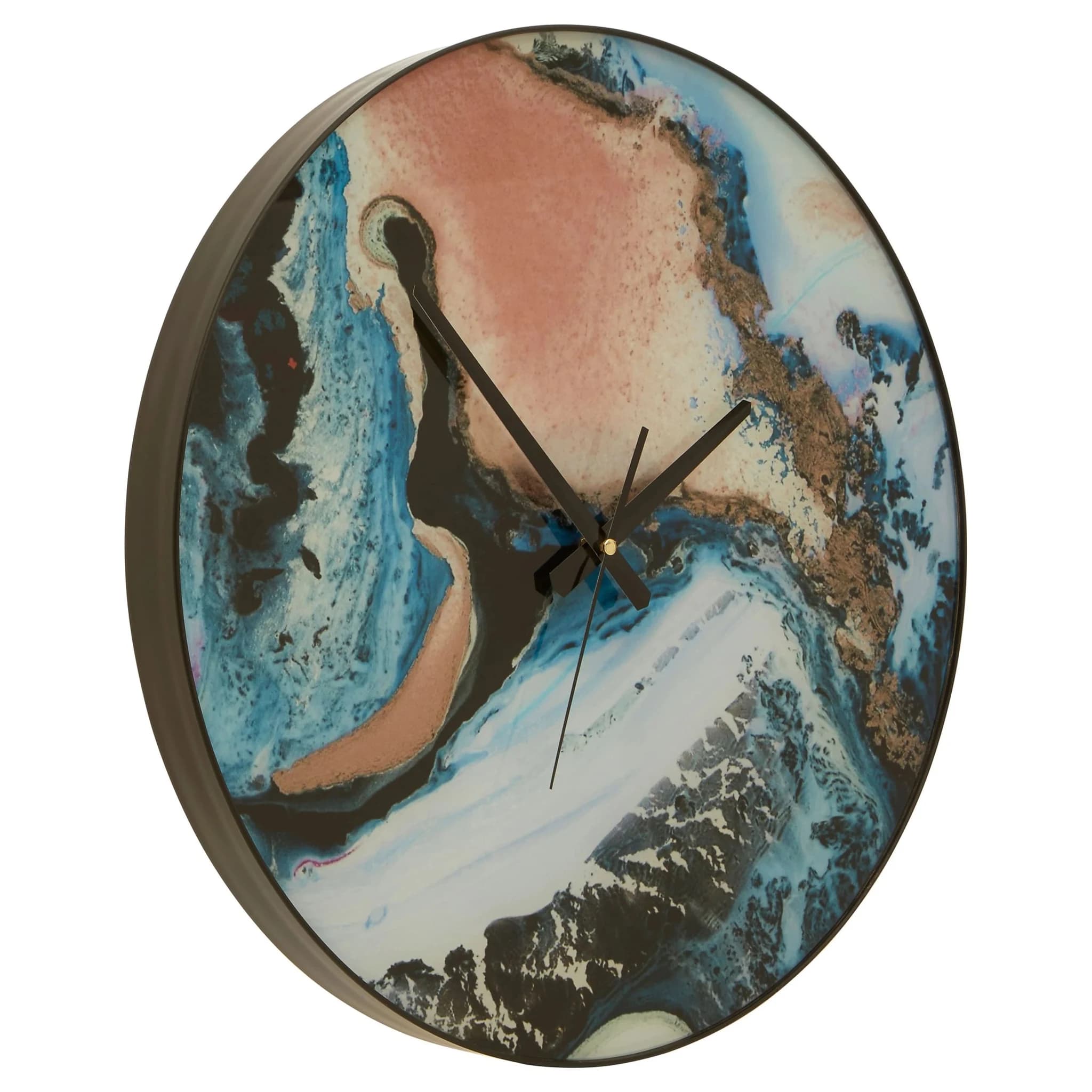 Celina 45cm Dia Pink and Blue Wall Clock - Decorative, photo 2 of 3