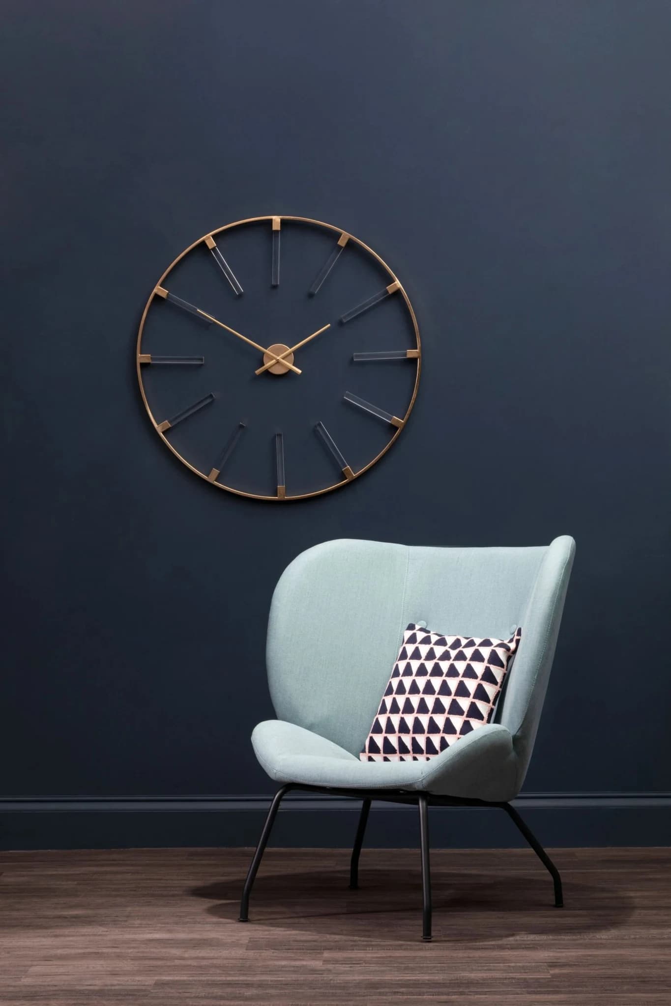 Beauly Gold Finish Round Wall Clock - Decorative, photo 2 of 2