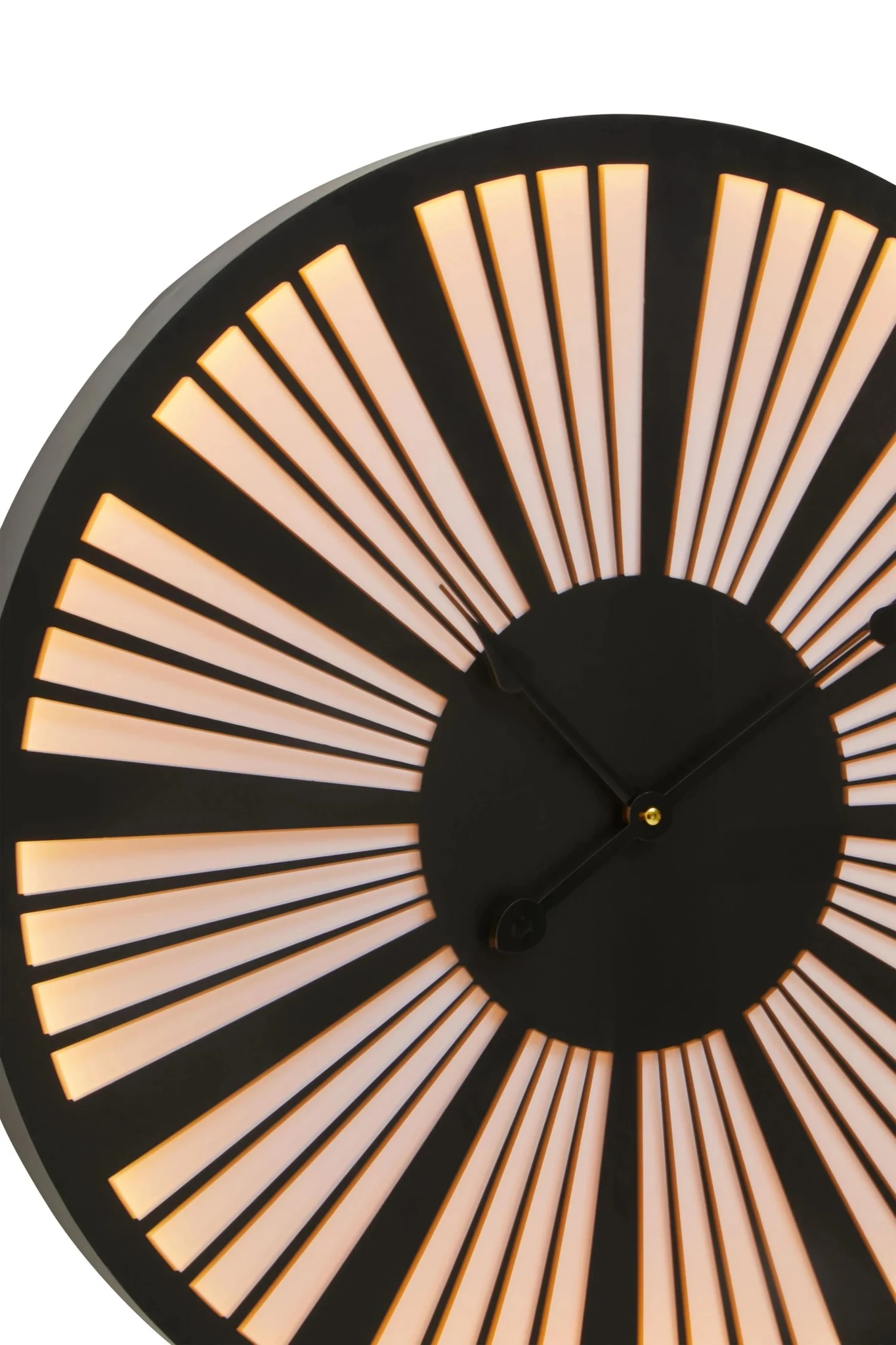 Genova 60cm Dia Small Black and White LED Wall Clock - Decorative, photo 4 of 4