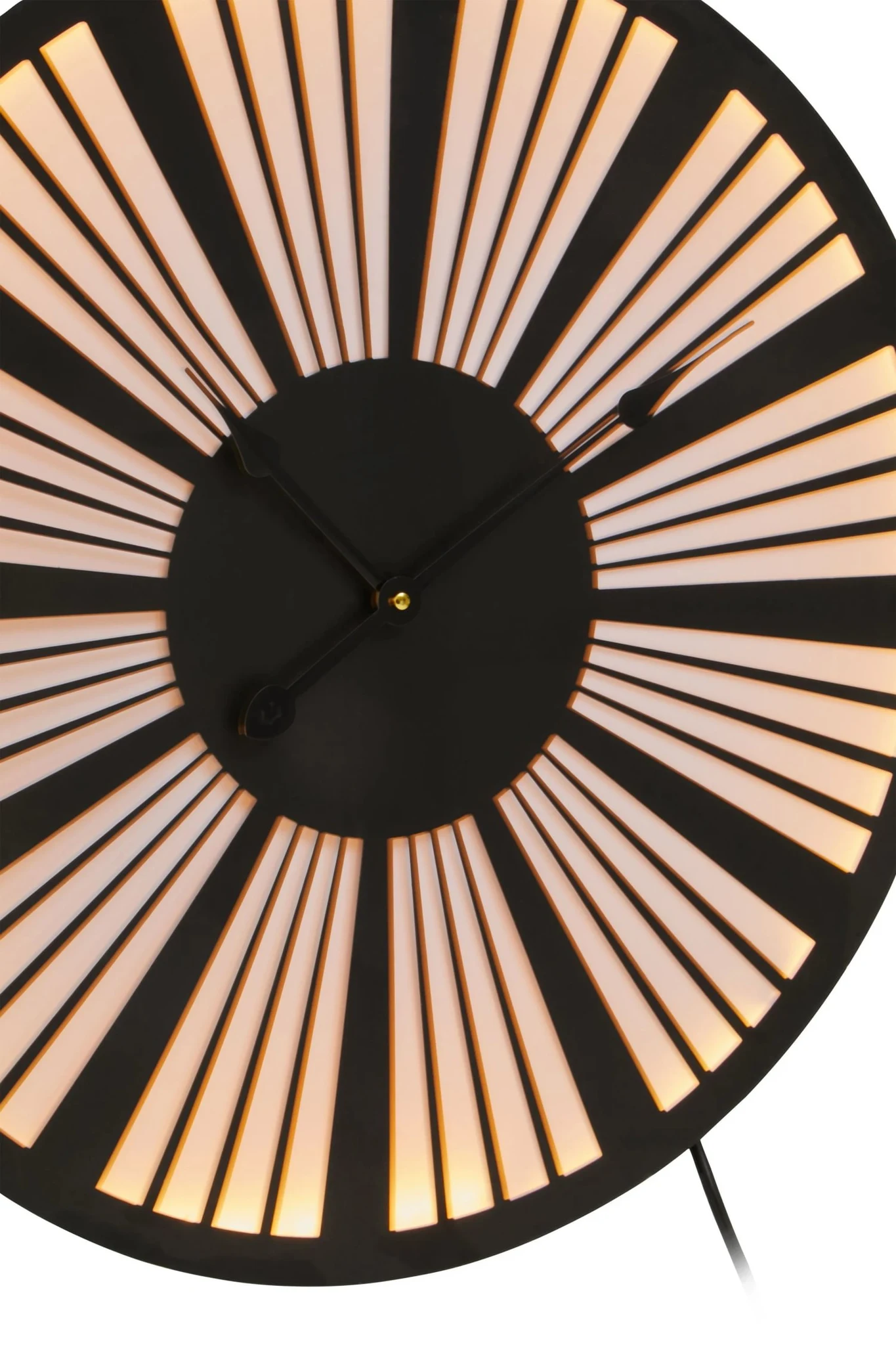 Genova 60cm Dia Small Black and White LED Wall Clock - Decorative, photo 3 of 4