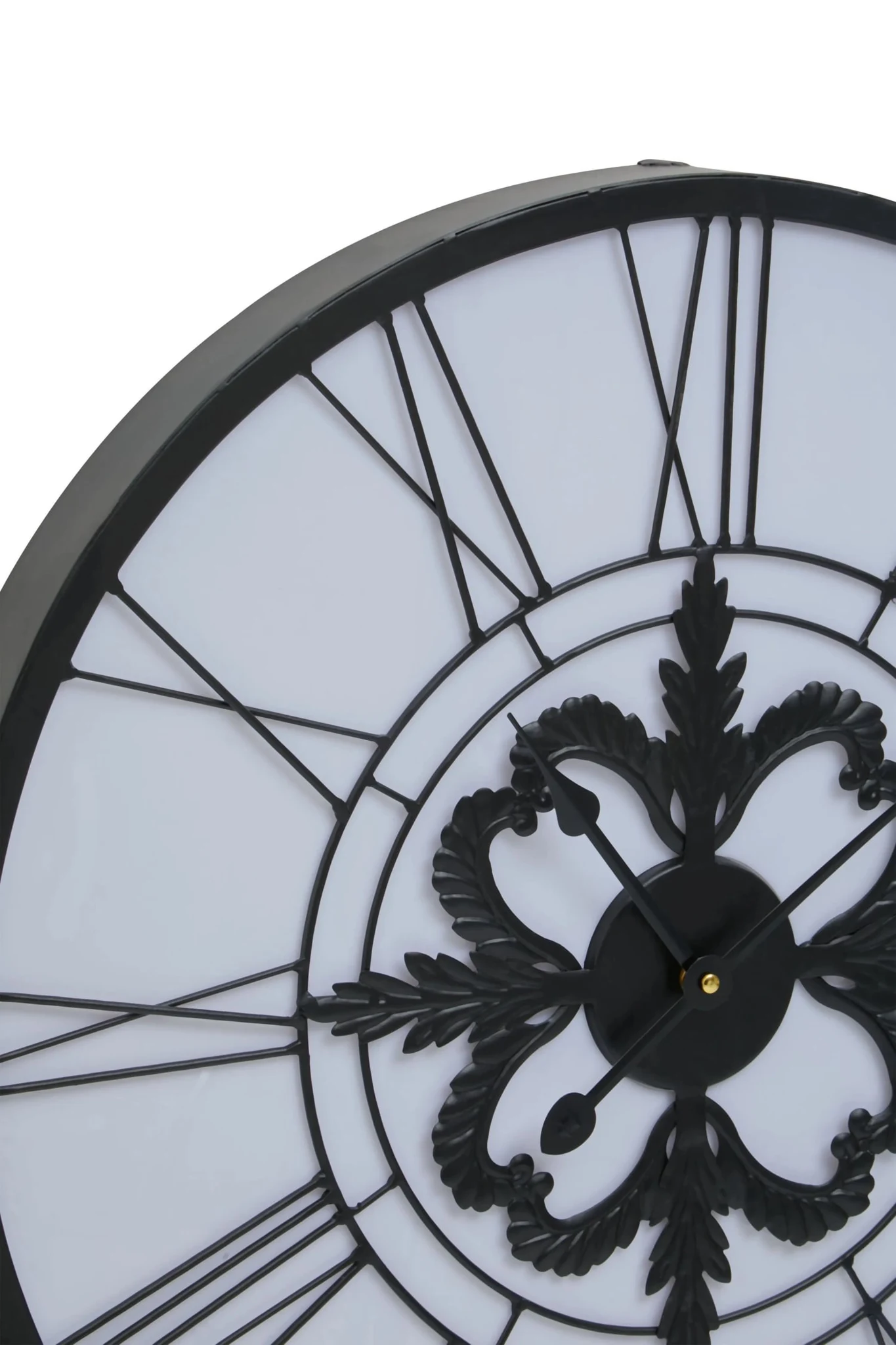 Genova 60cm Dia Black and White LED Wall Clock - Decorative, photo 5 of 5