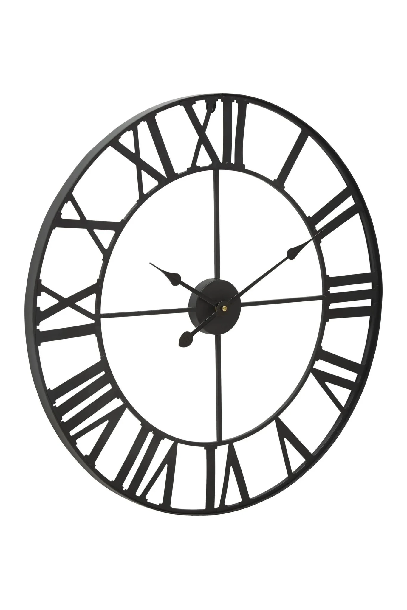 Genova 60cm Dia Black Metal Wall Clock - Decorative, photo 6 of 8