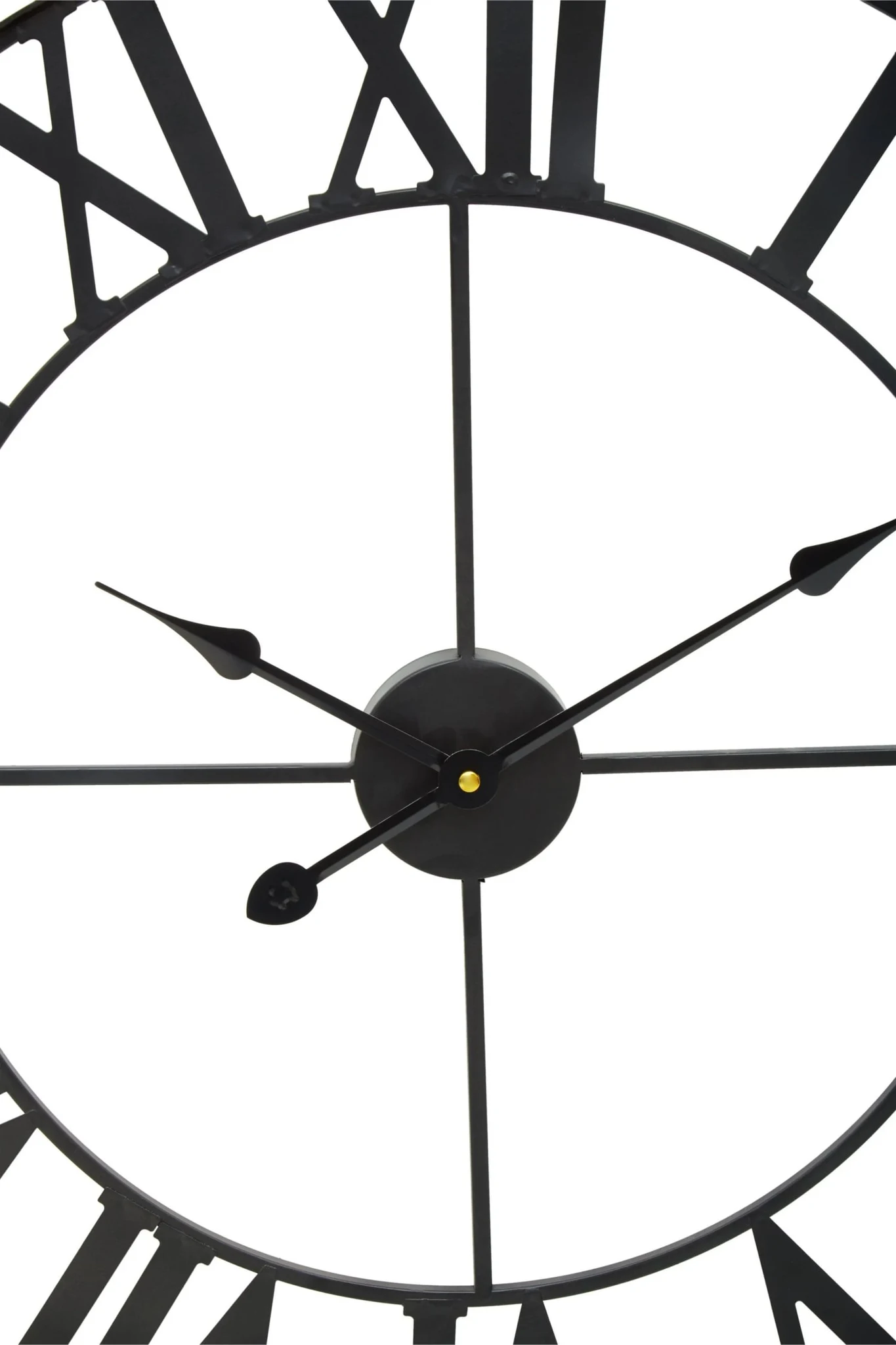 Genova 60cm Dia Black Metal Wall Clock - Decorative, photo 8 of 8