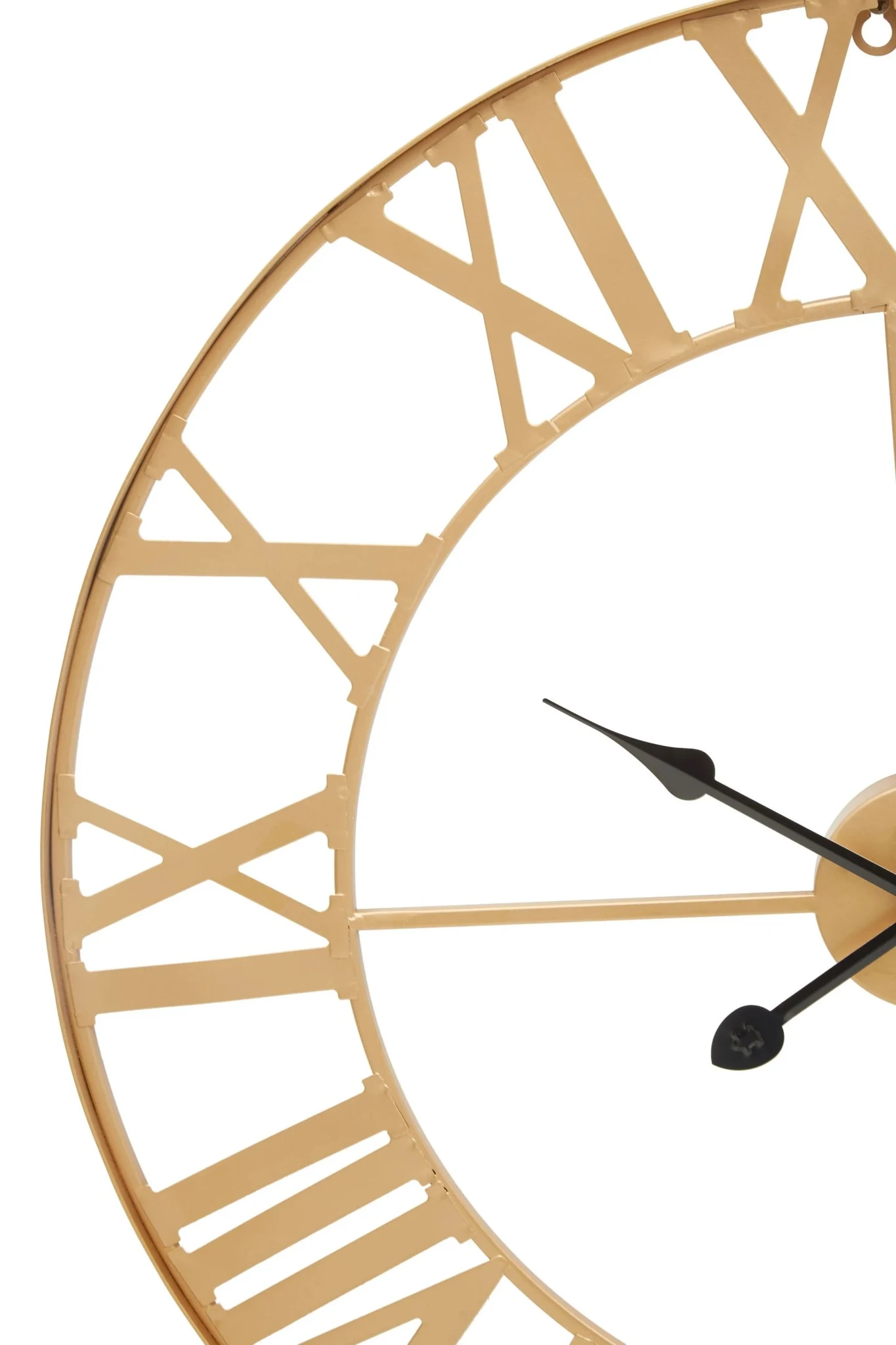 Genova 60cm Dia Large Gold Metal Wall Clock - Decorative, photo 8 of 8
