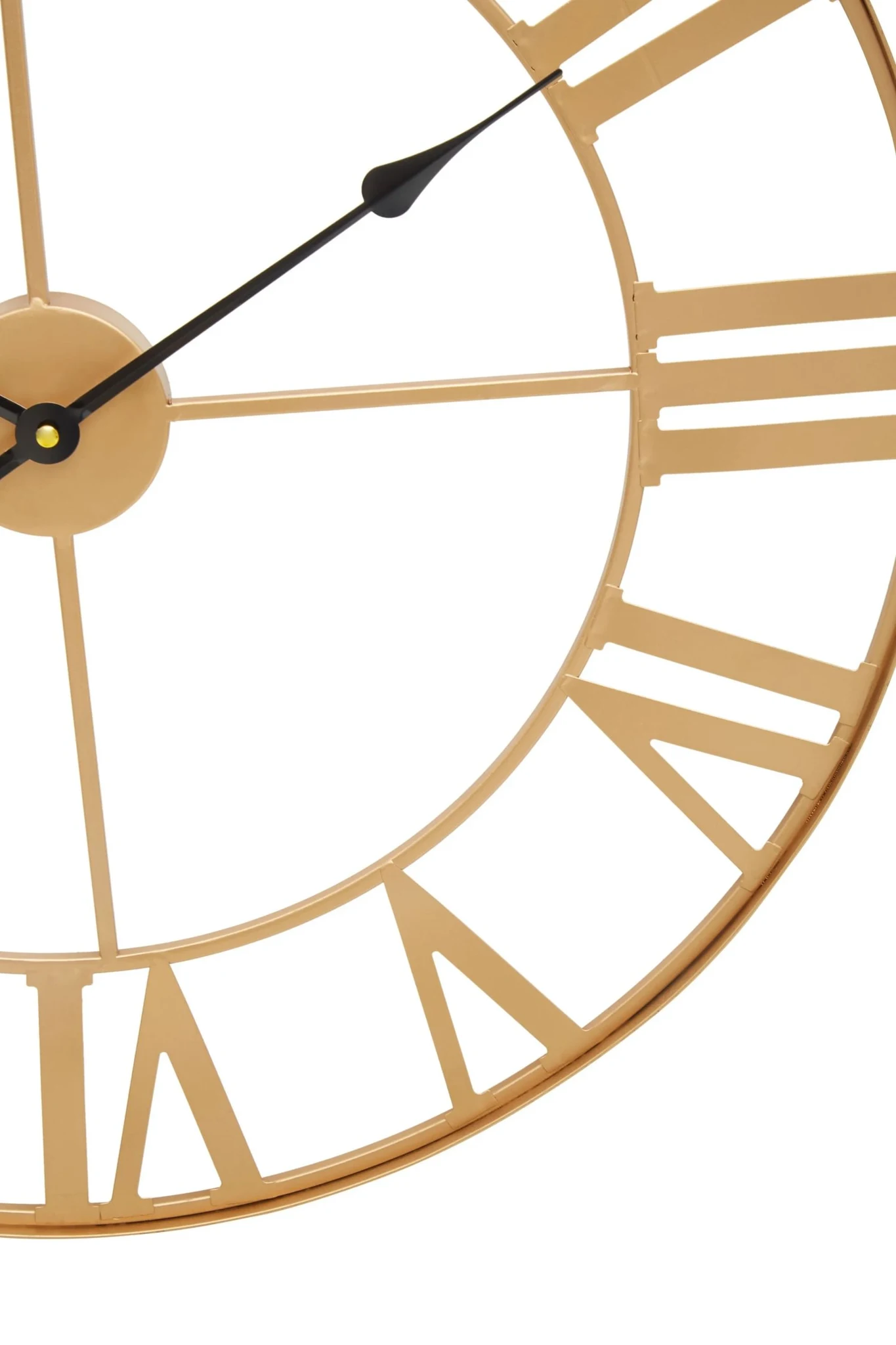 Genova 60cm Dia Large Gold Metal Wall Clock - Decorative, photo 6 of 8