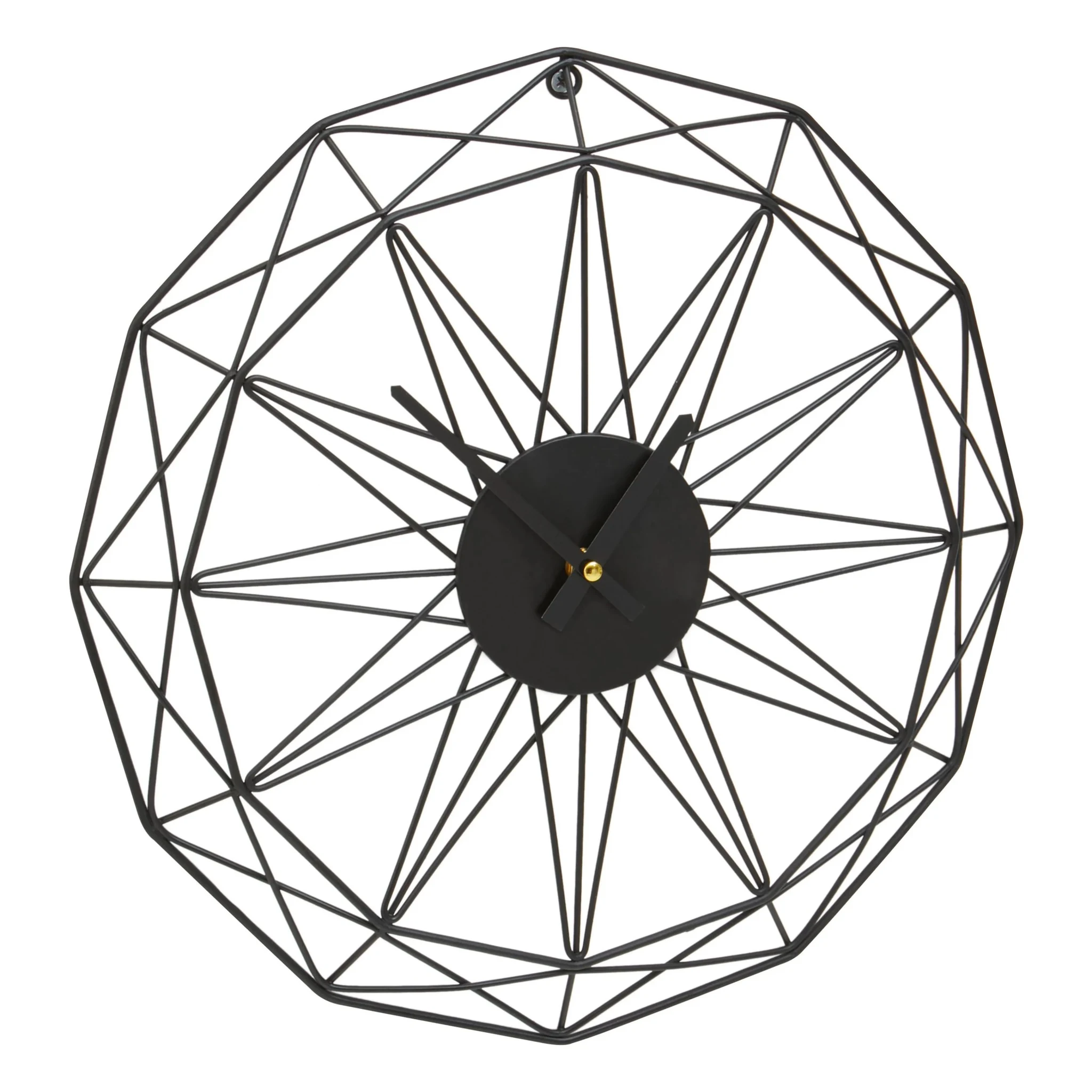 Genova 40cm Dia Small Black Metal Wall Clock - Decorative, photo 2 of 4
